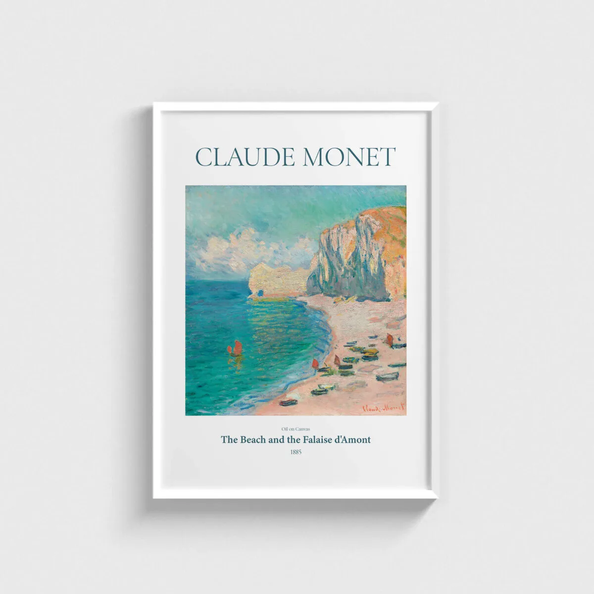 Claude Monet - The Beach and the Falaise D'amont