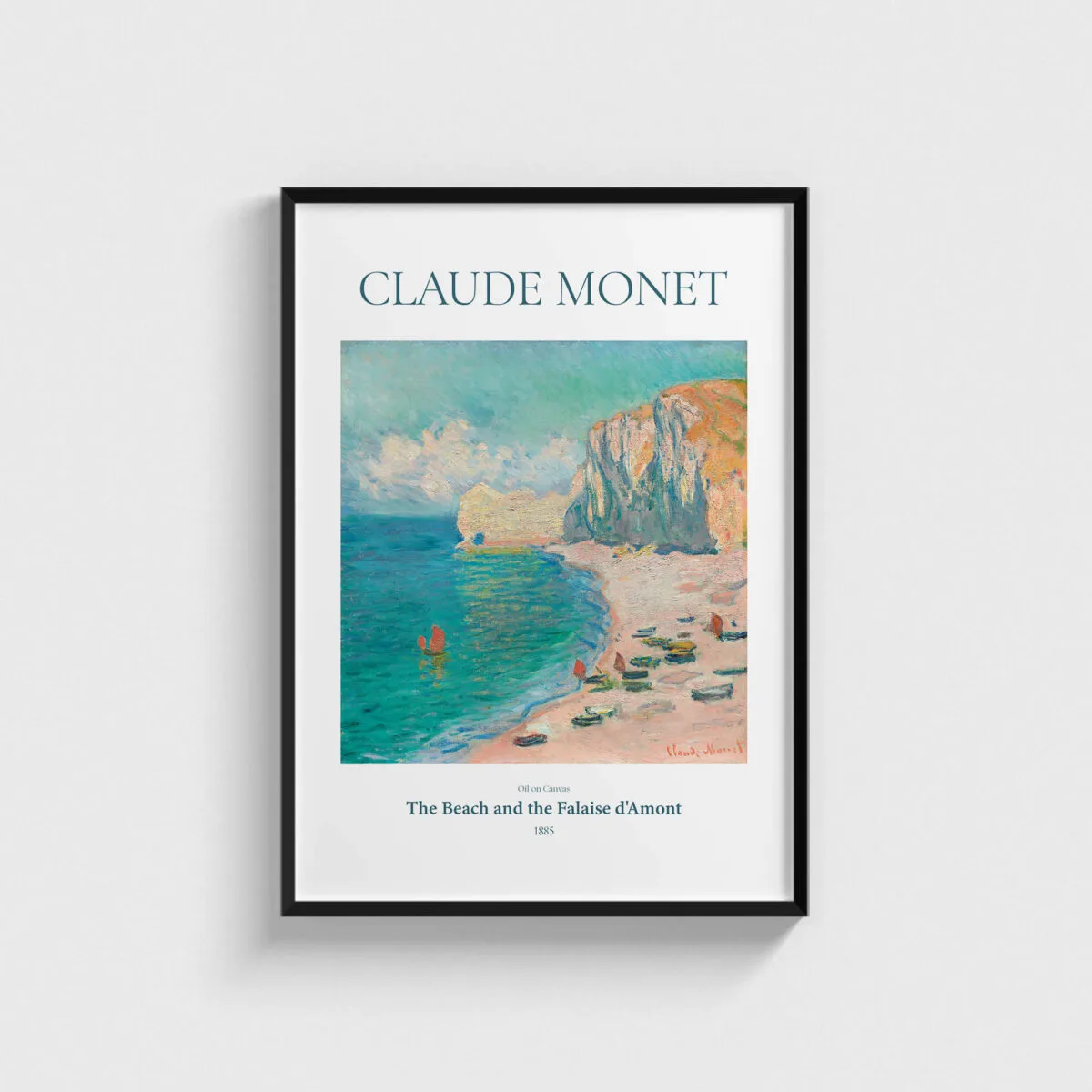 Claude Monet - The Beach and the Falaise D'amont - Görsel 2