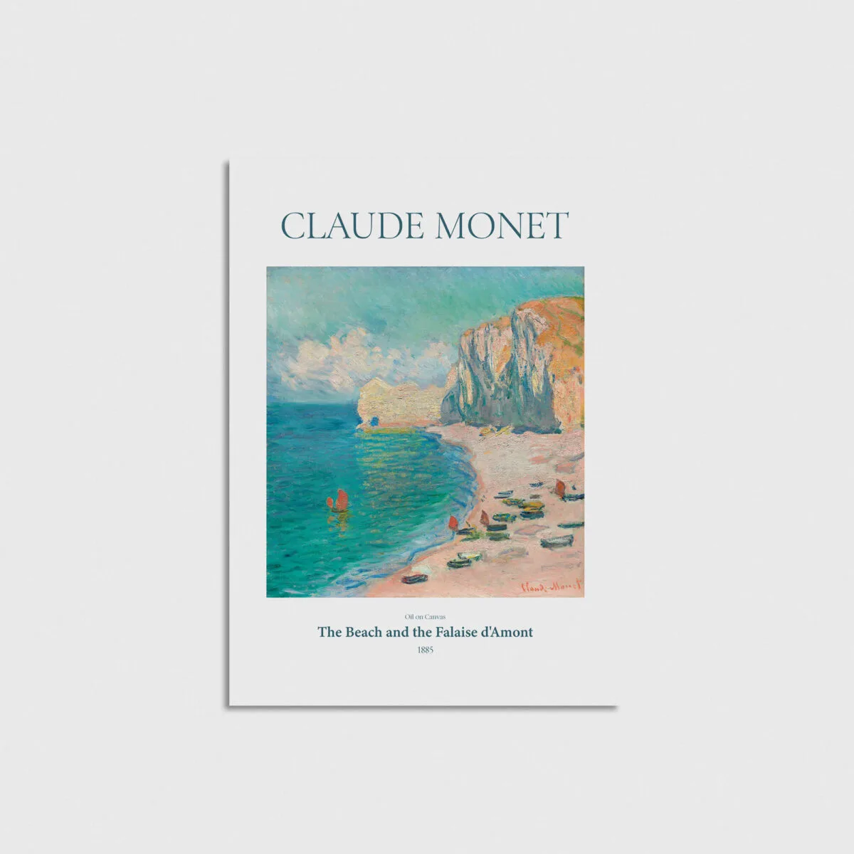 Claude Monet - The Beach and the Falaise D'amont - Görsel 3