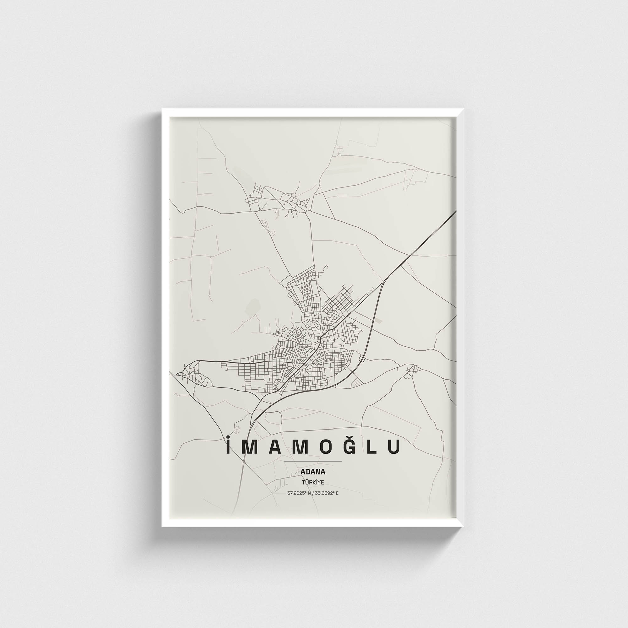 Adana İmamoğlu İlçe Haritası Posteri - Görsel 2