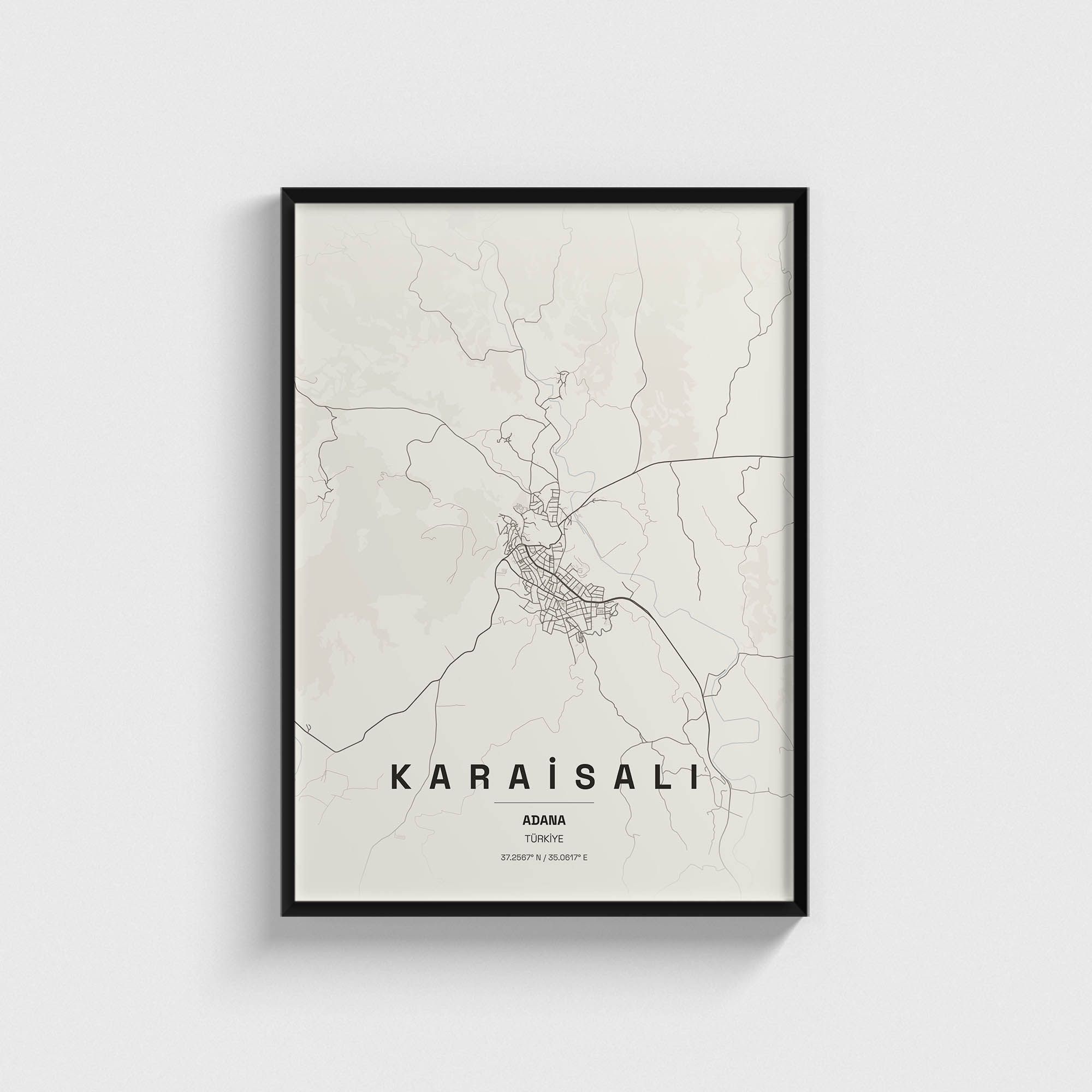 Adana Karaisalı İlçe Haritası Posteri