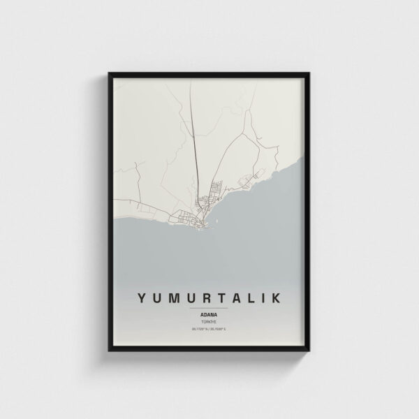 Adana Yumurtalık İlçe Haritası Posteri