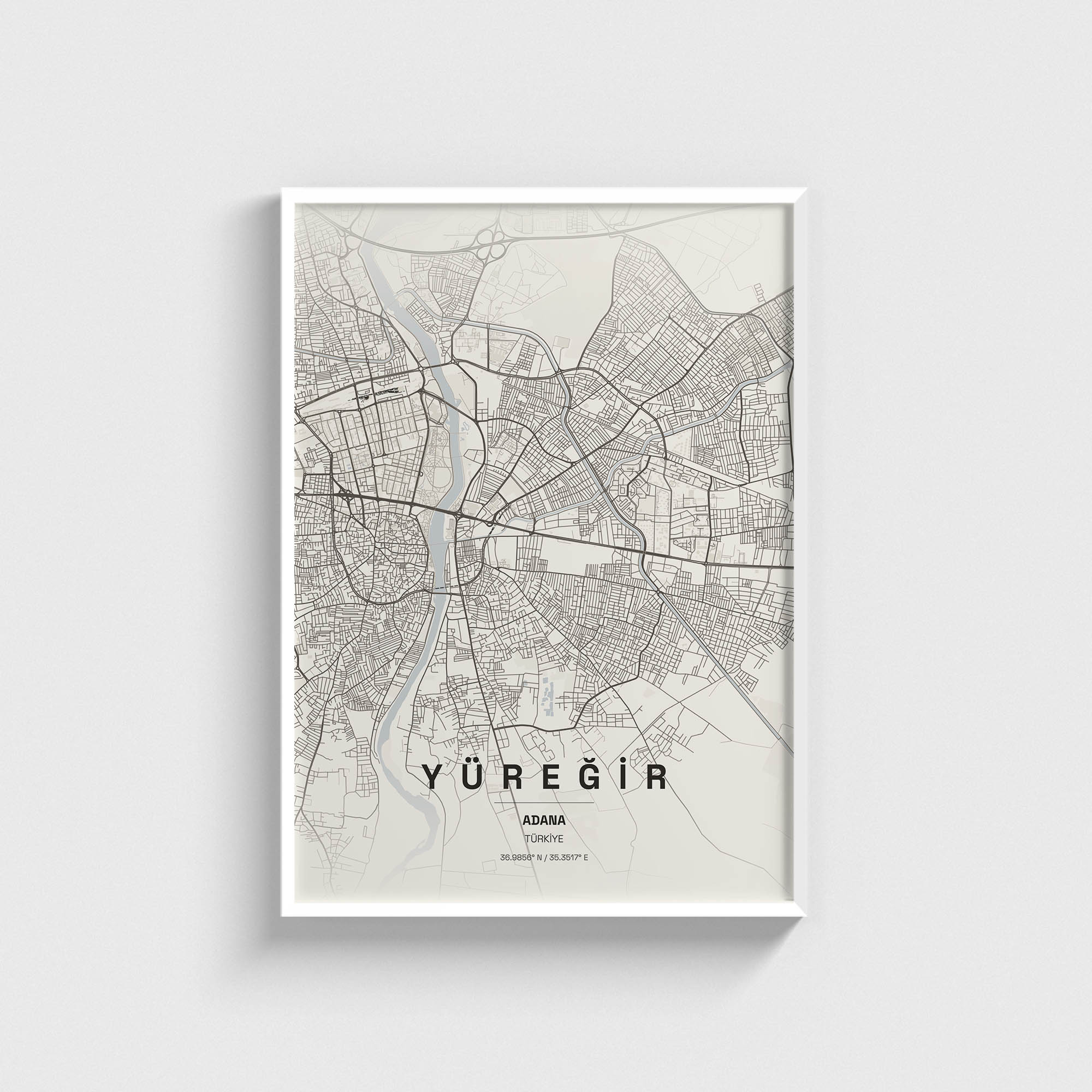 Adana Yüreğir İlçe Haritası Posteri - Görsel 2