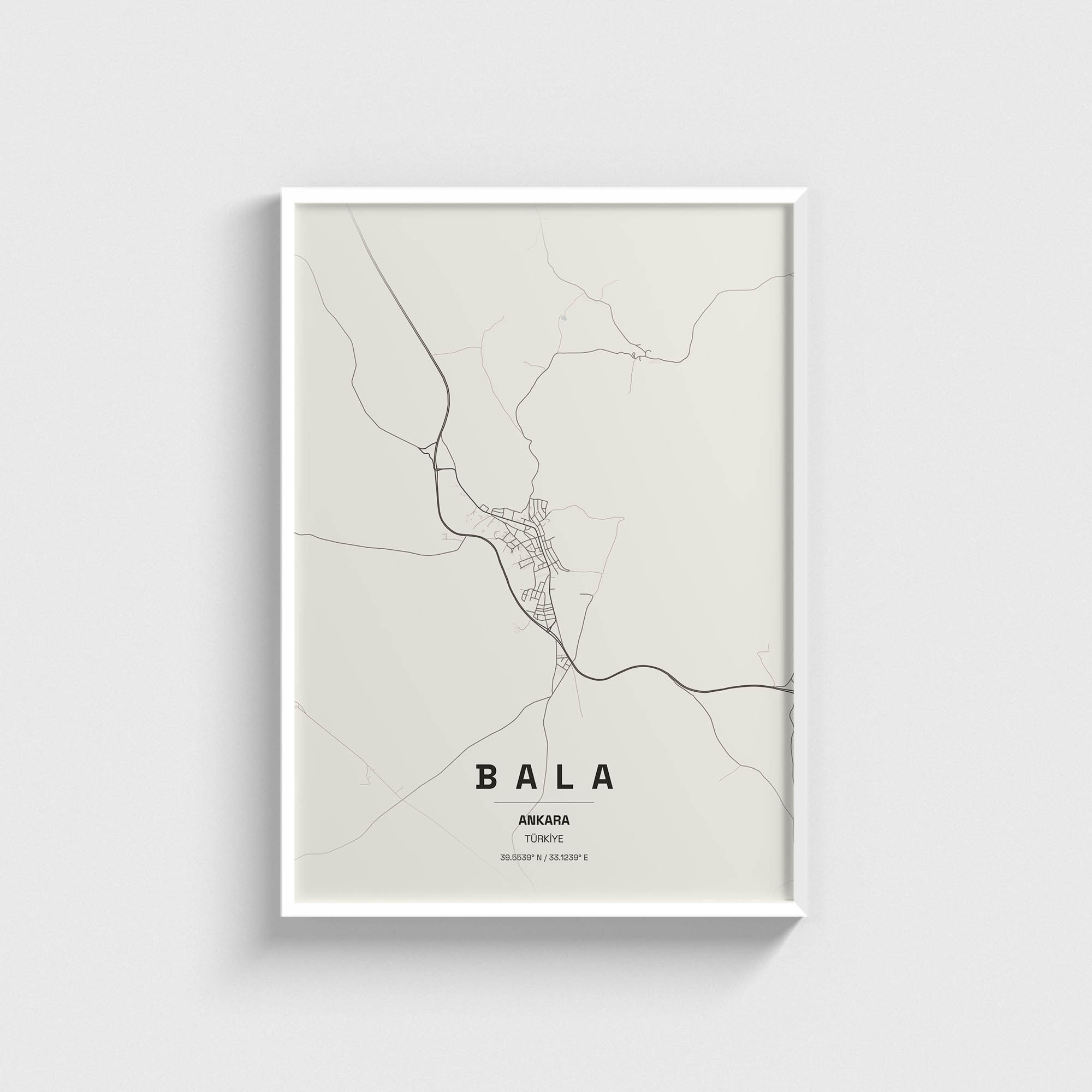 Ankara Bala İlçe Haritası Posteri - Görsel 2
