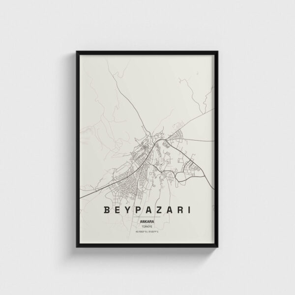 Ankara Beypazarı İlçe Haritası Posteri