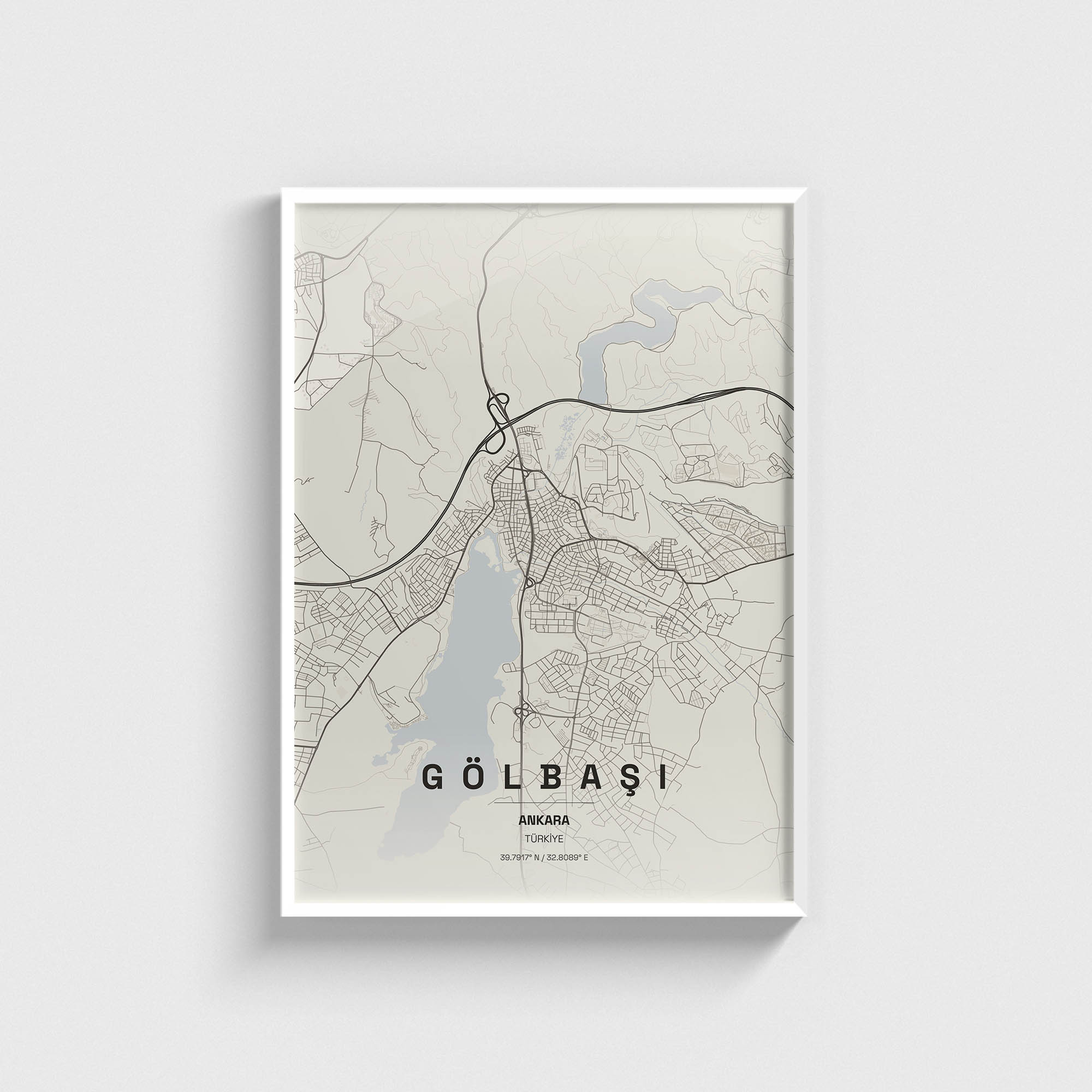 Ankara Gölbaşı İlçe Haritası Posteri - Görsel 2