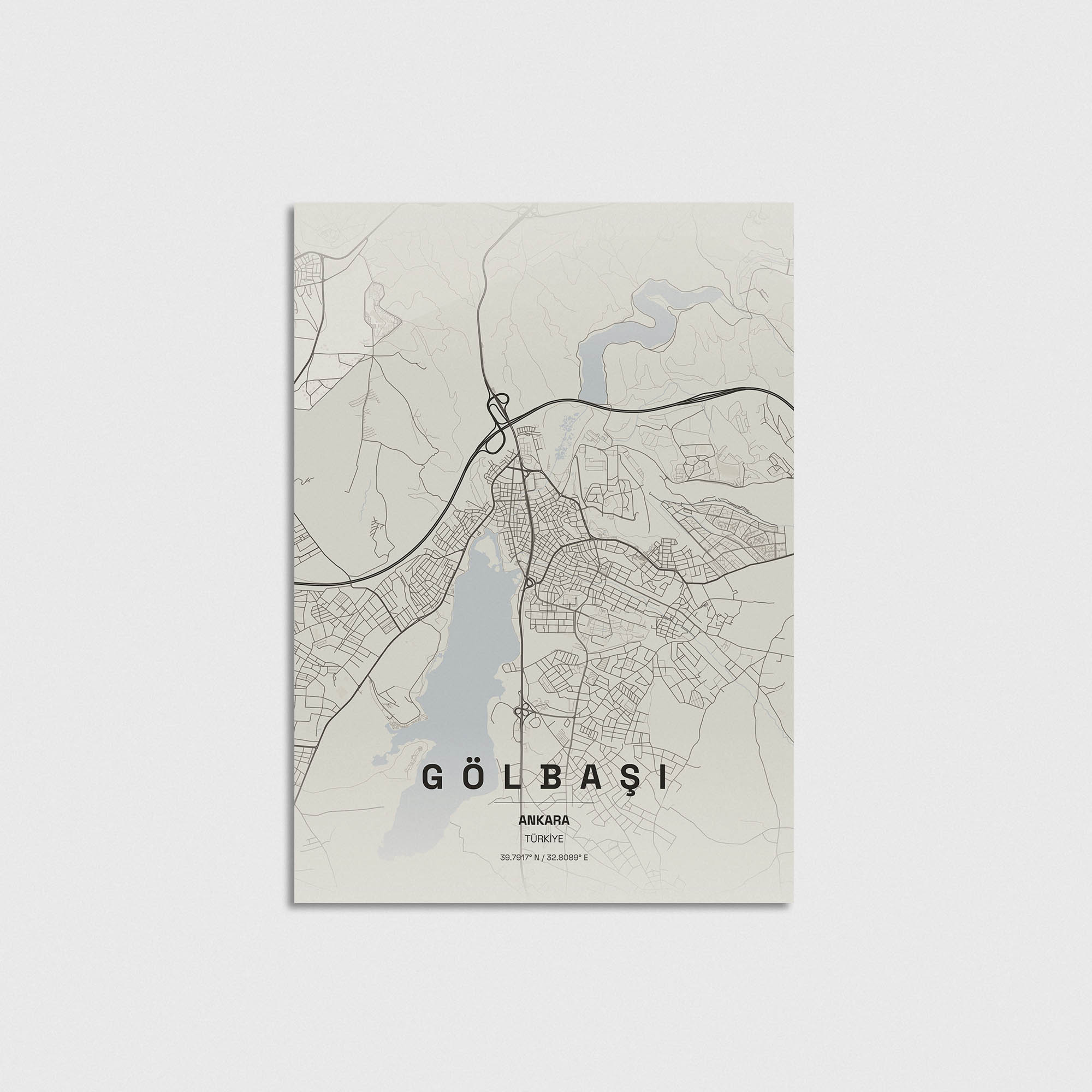 Ankara Gölbaşı İlçe Haritası Posteri - Görsel 3