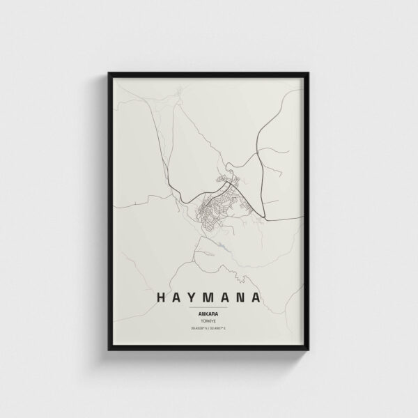Ankara Haymana İlçe Haritası Posteri