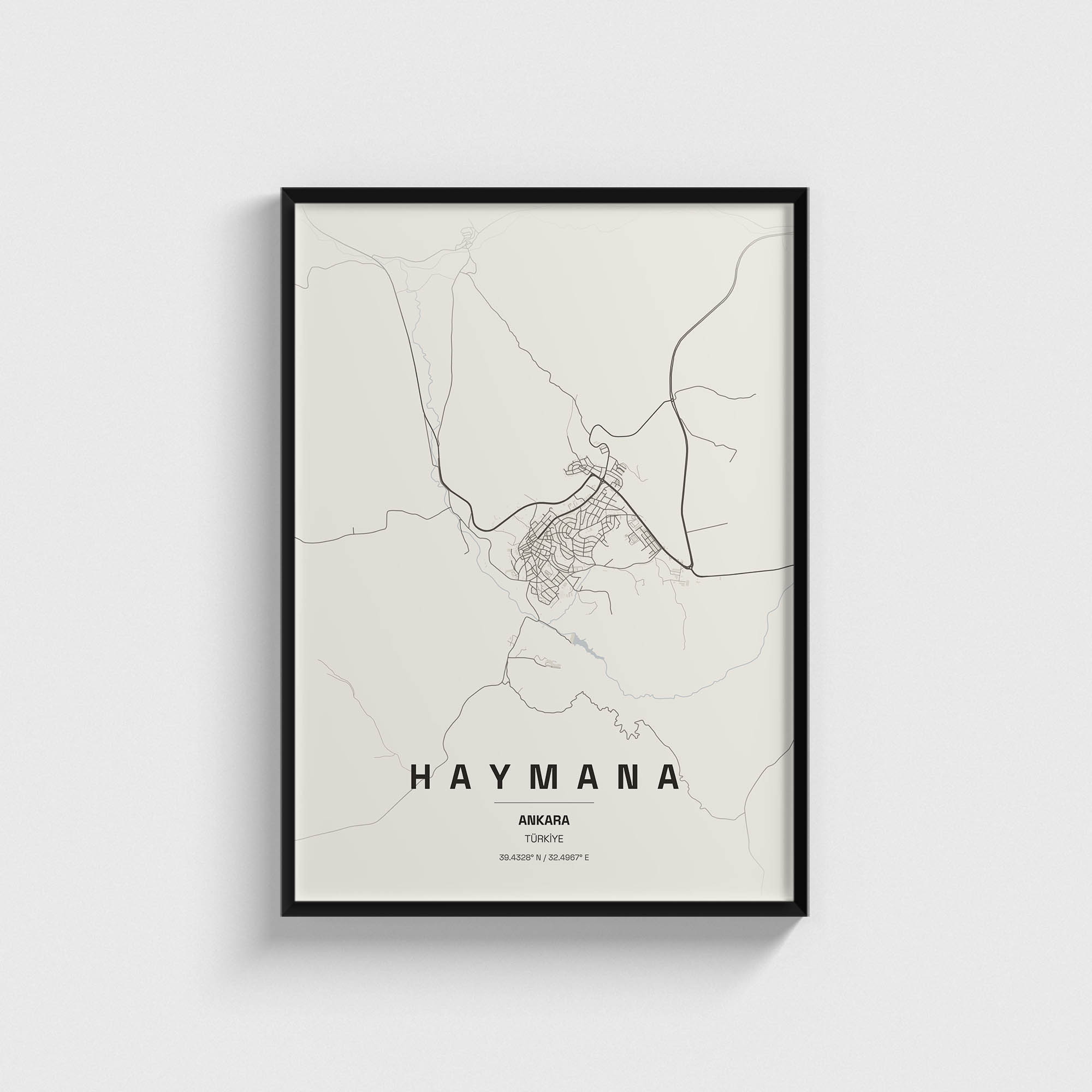 Ankara Haymana İlçe Haritası Posteri