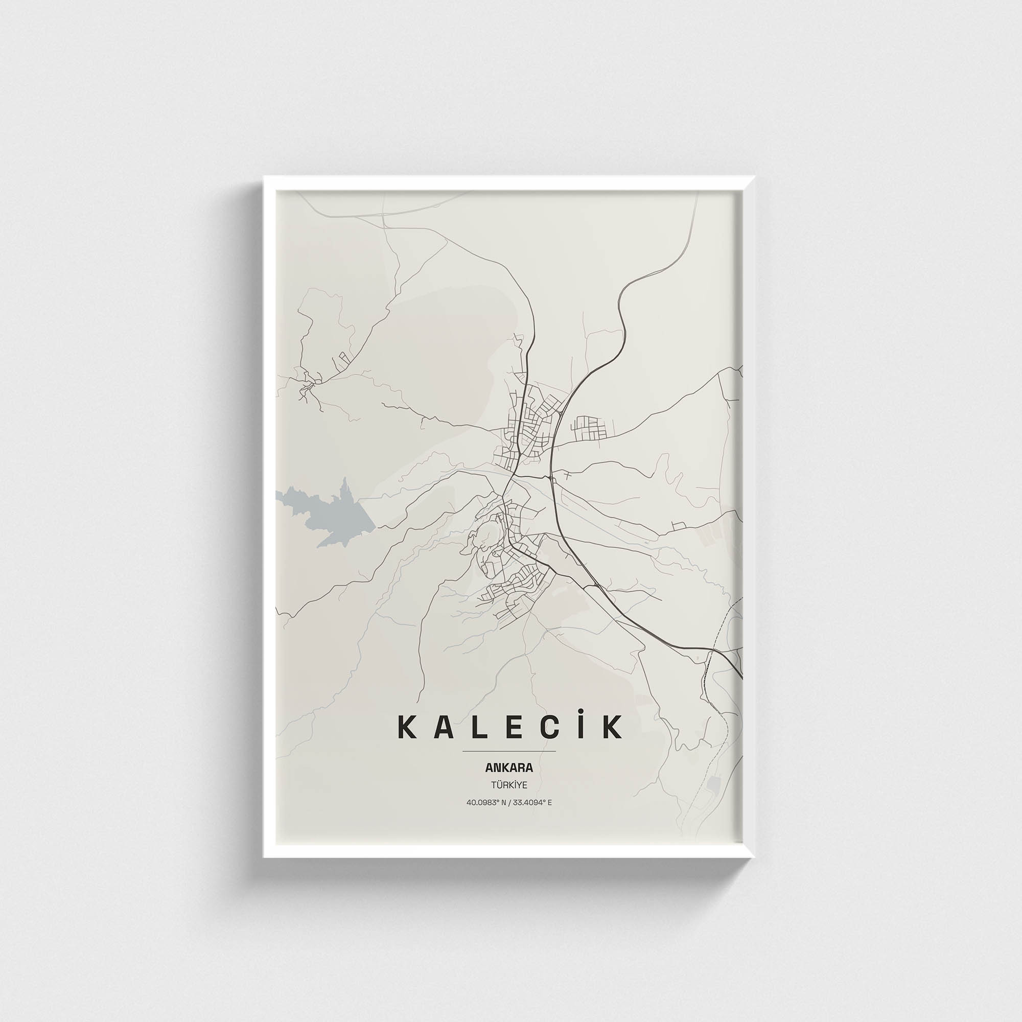 Ankara Kalecik İlçe Haritası Posteri - Görsel 2