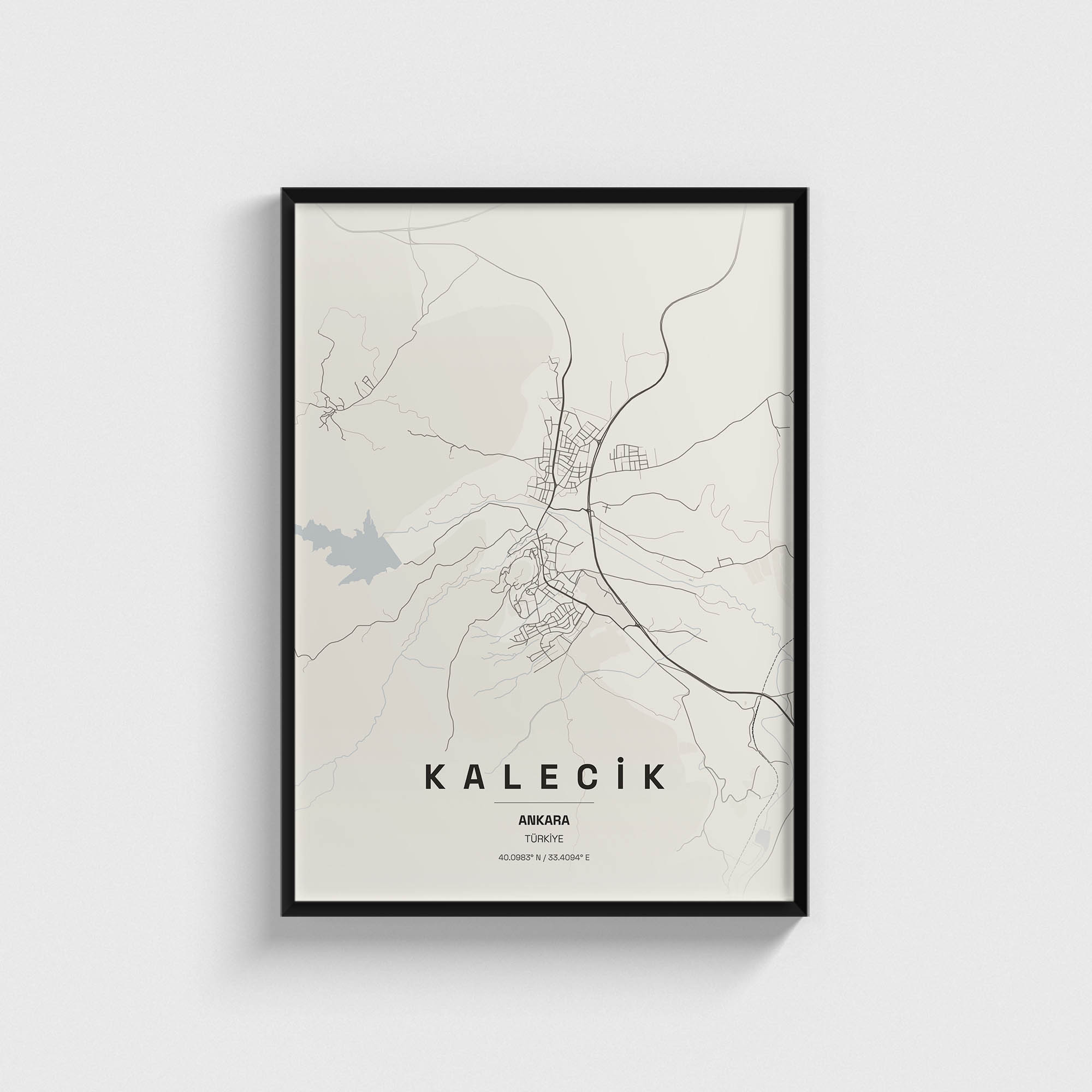 Ankara Kalecik İlçe Haritası Posteri