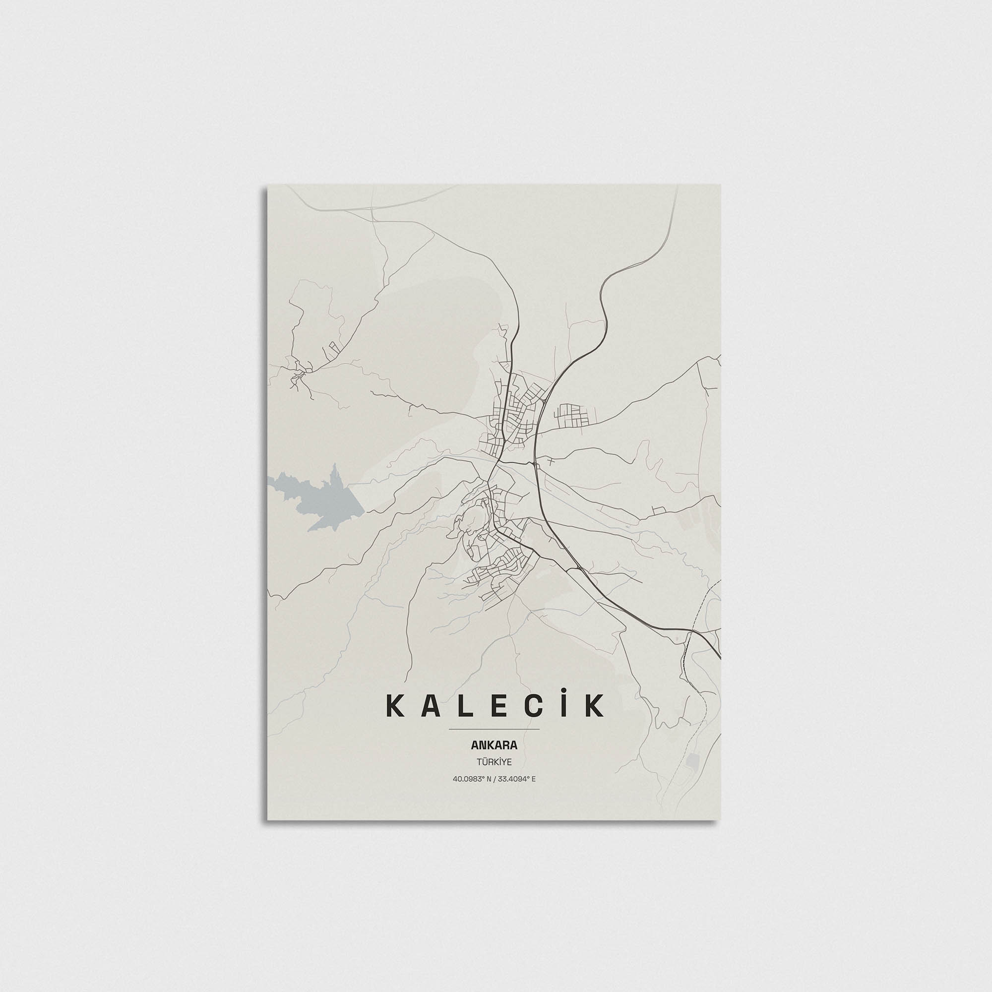 Ankara Kalecik İlçe Haritası Posteri - Görsel 3