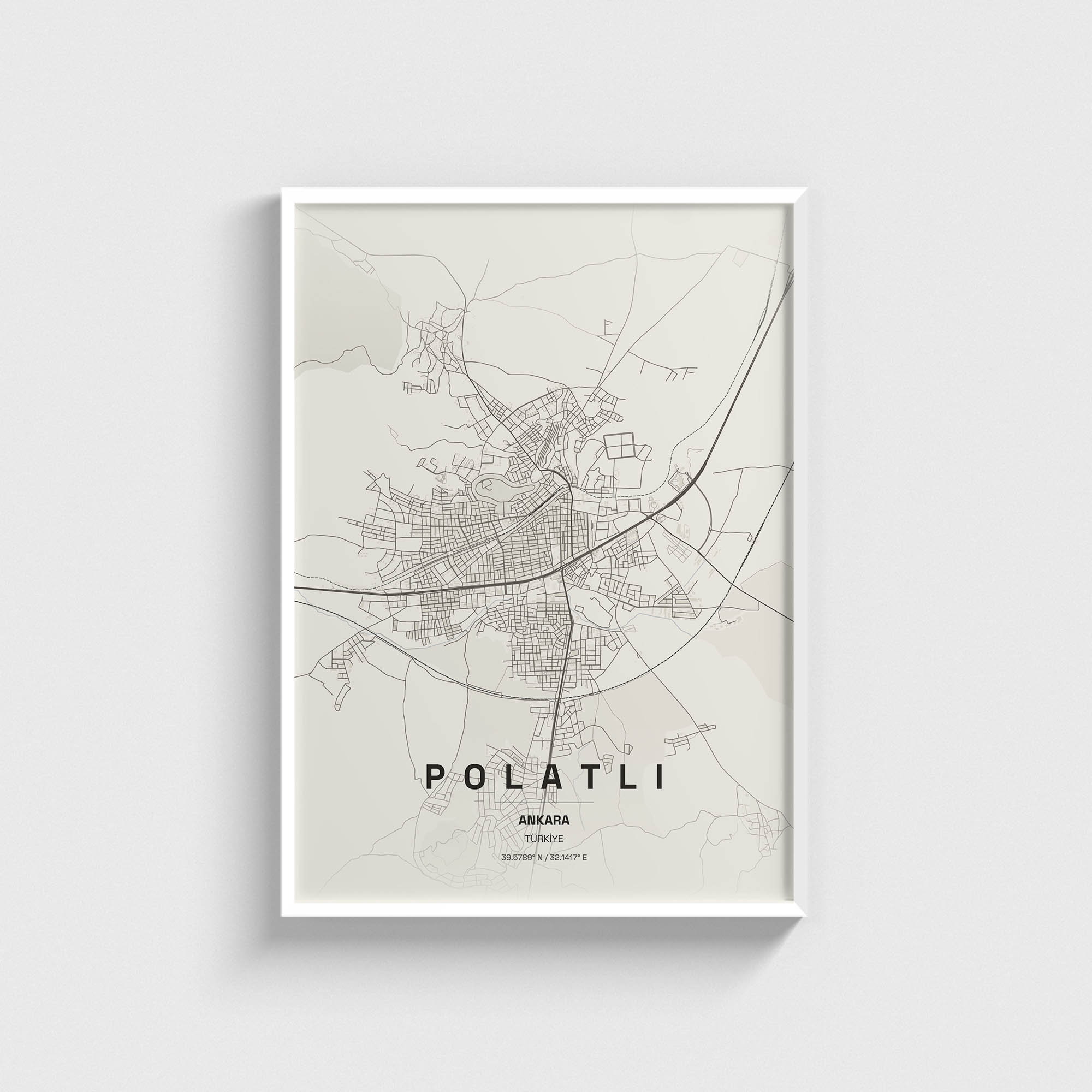 Ankara Polatlı İlçe Haritası Posteri - Görsel 2