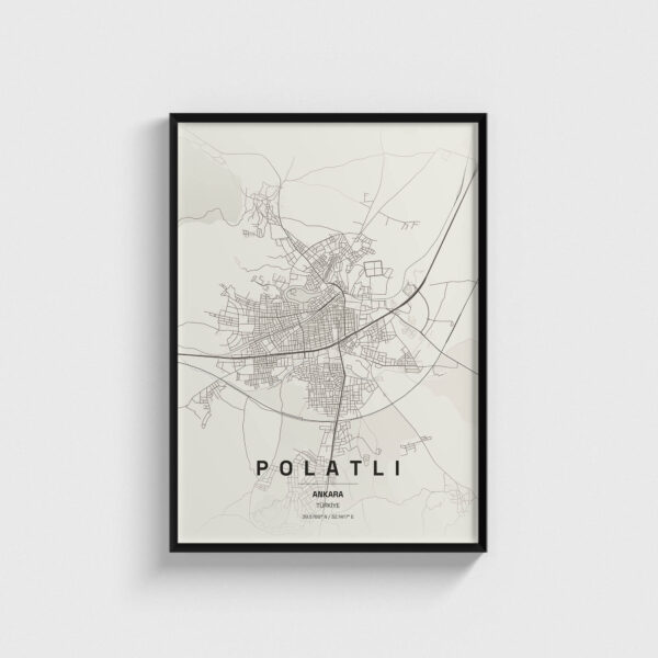 Ankara Polatlı İlçe Haritası Posteri