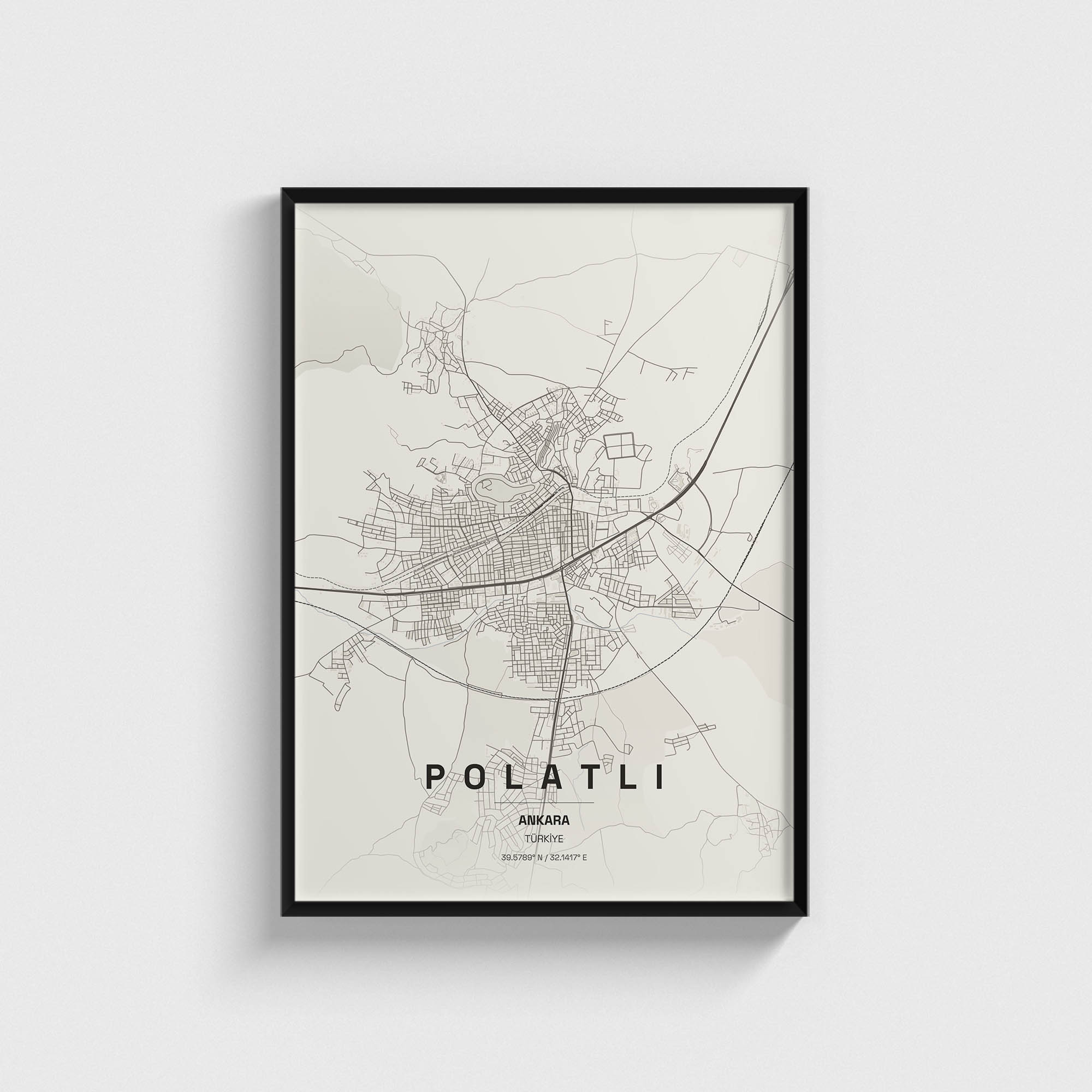 Ankara Polatlı İlçe Haritası Posteri