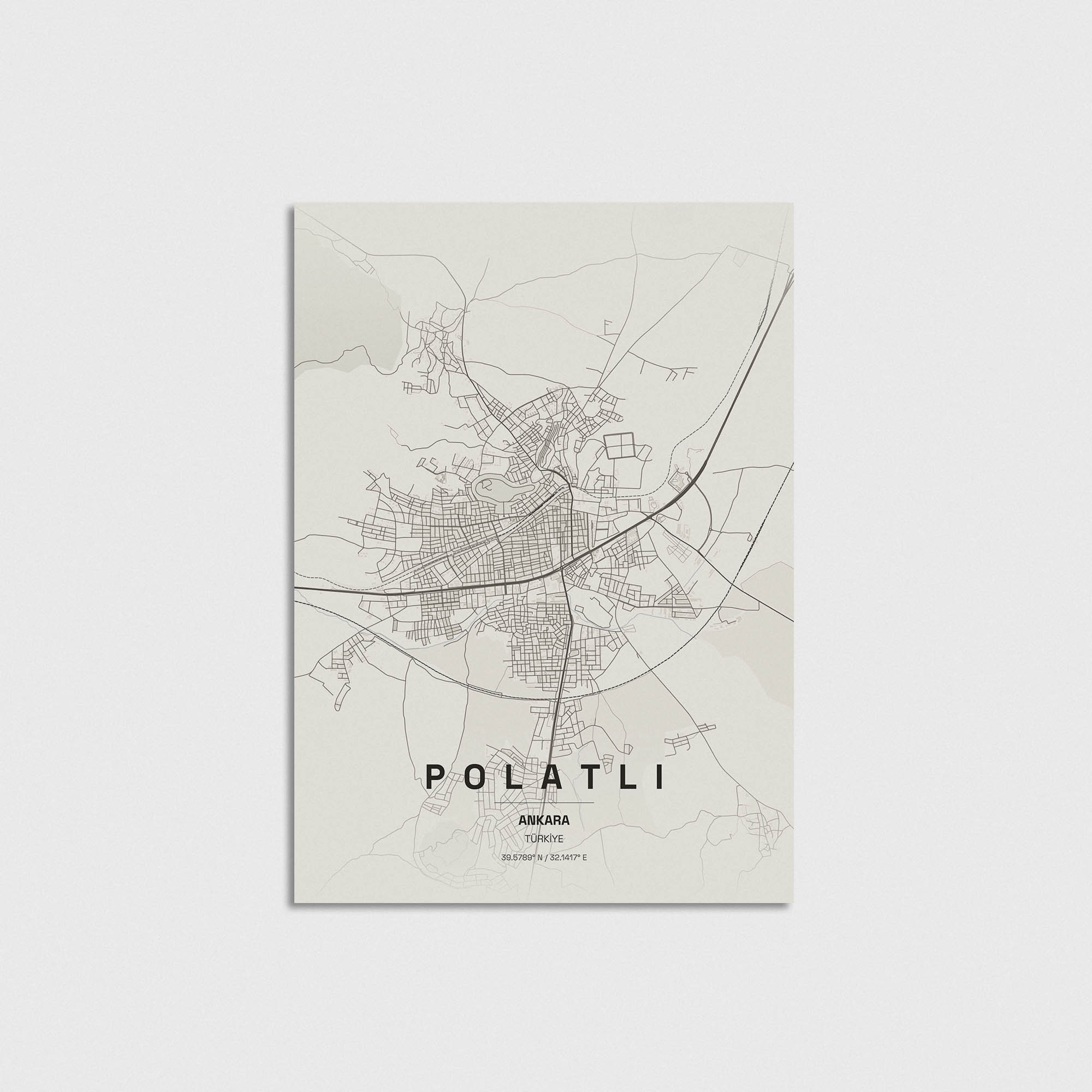 Ankara Polatlı İlçe Haritası Posteri - Görsel 3