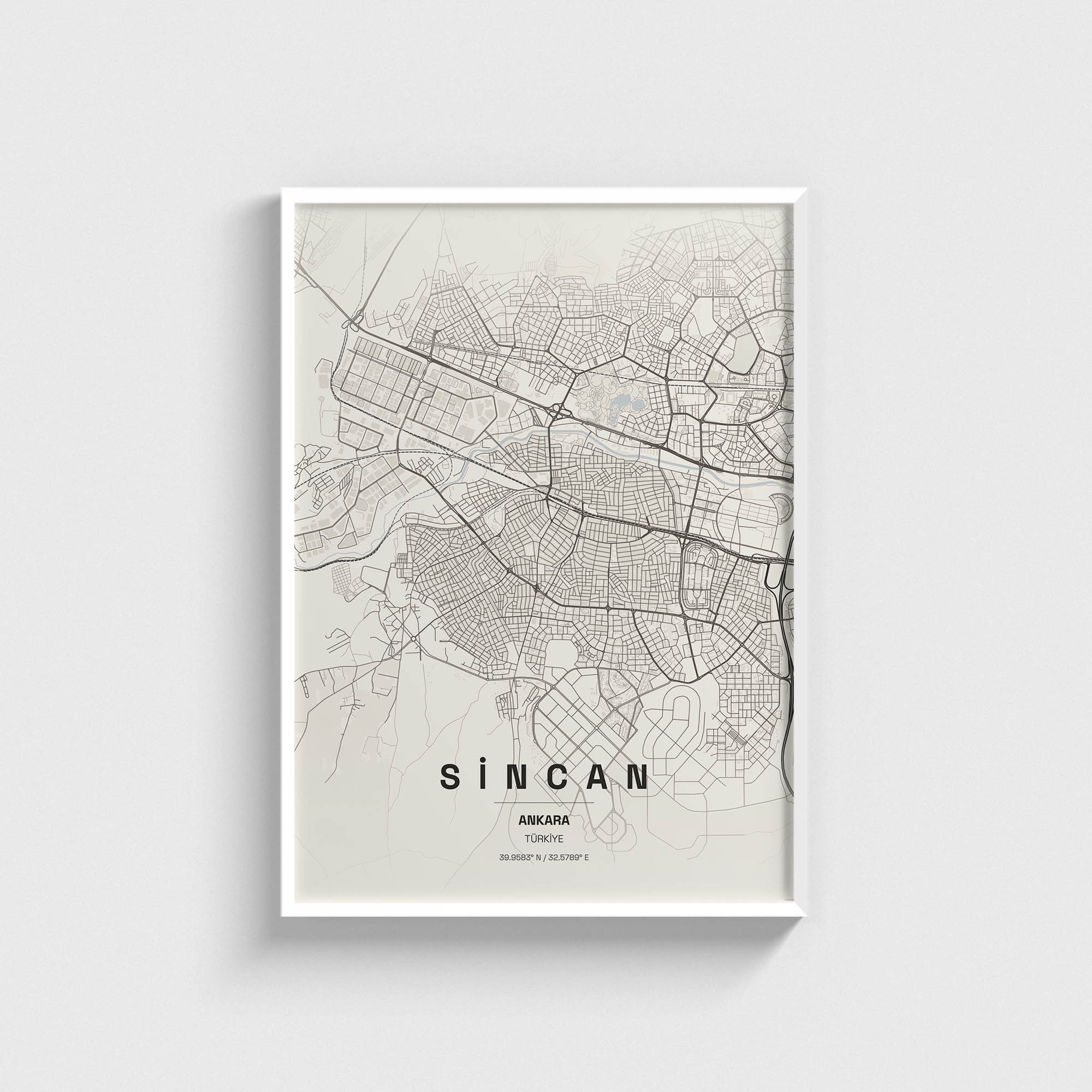 Ankara Sincan İlçe Haritası Posteri - Görsel 2