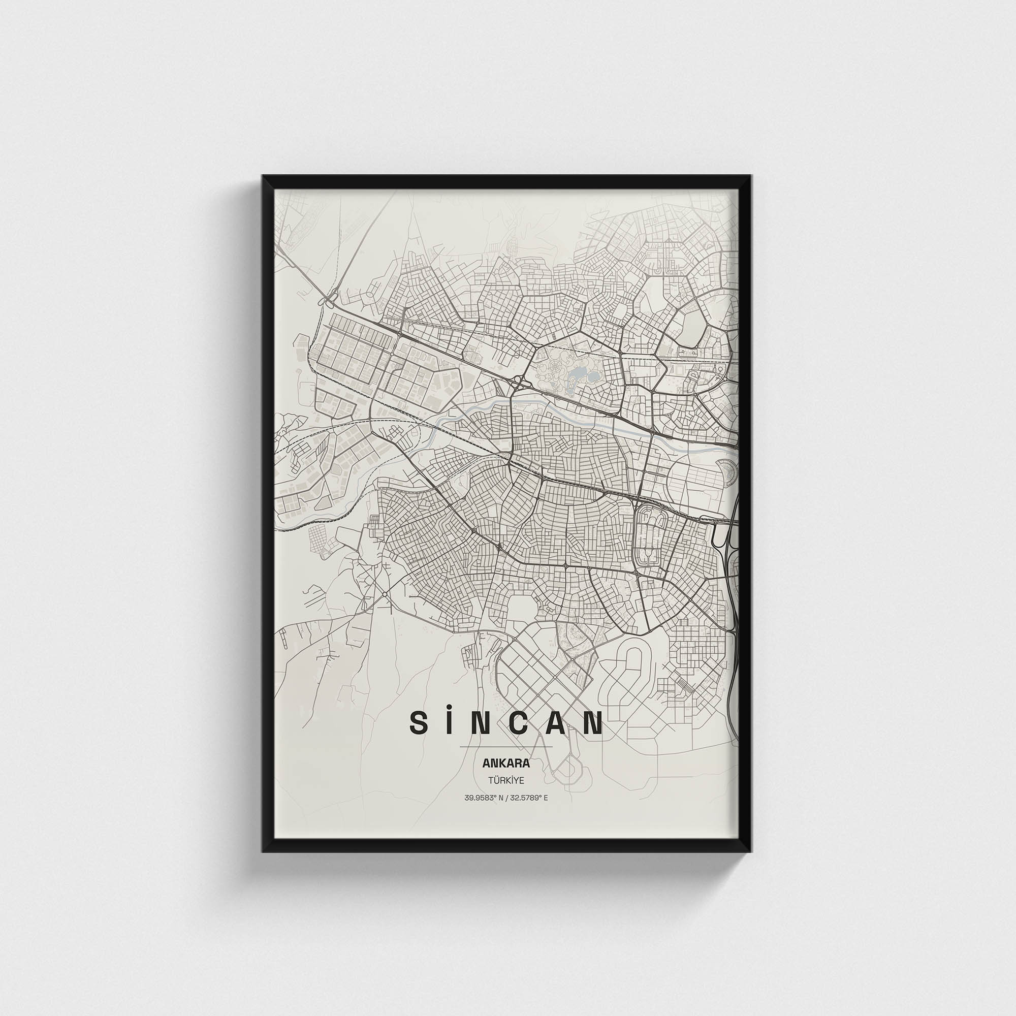 Ankara Sincan İlçe Haritası Posteri