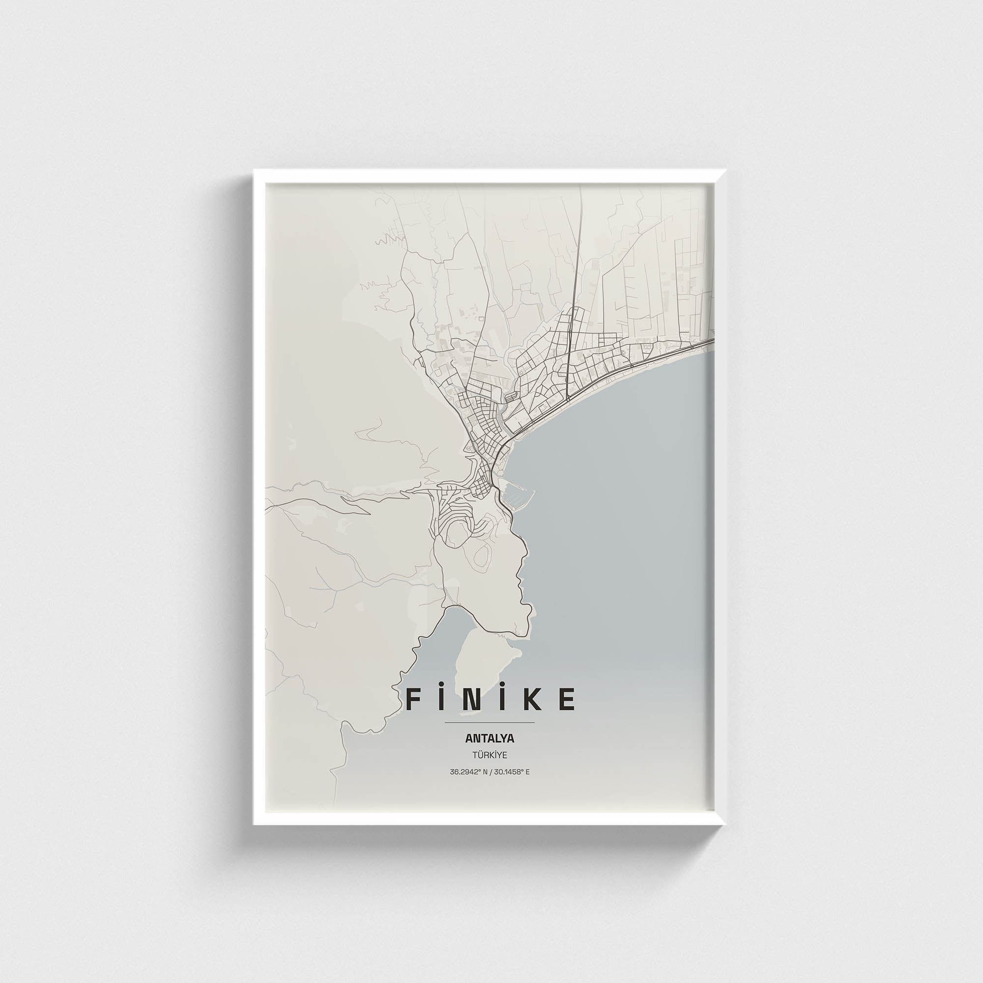 Antalya Finike İlçe Haritası Posteri - Görsel 2