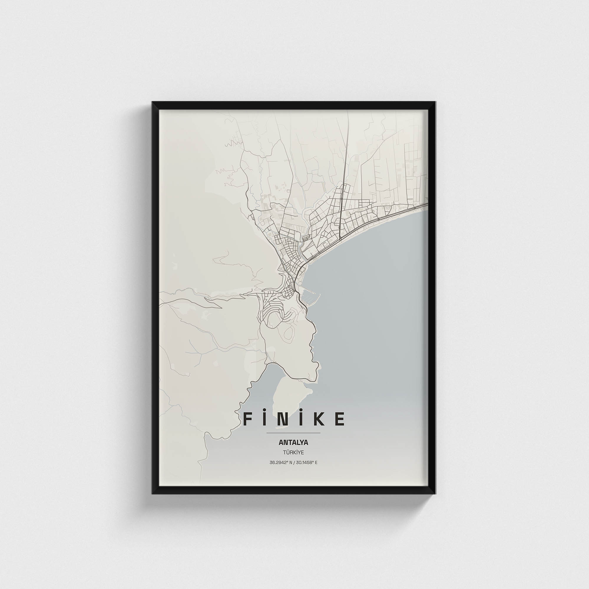 Antalya Finike İlçe Haritası Posteri