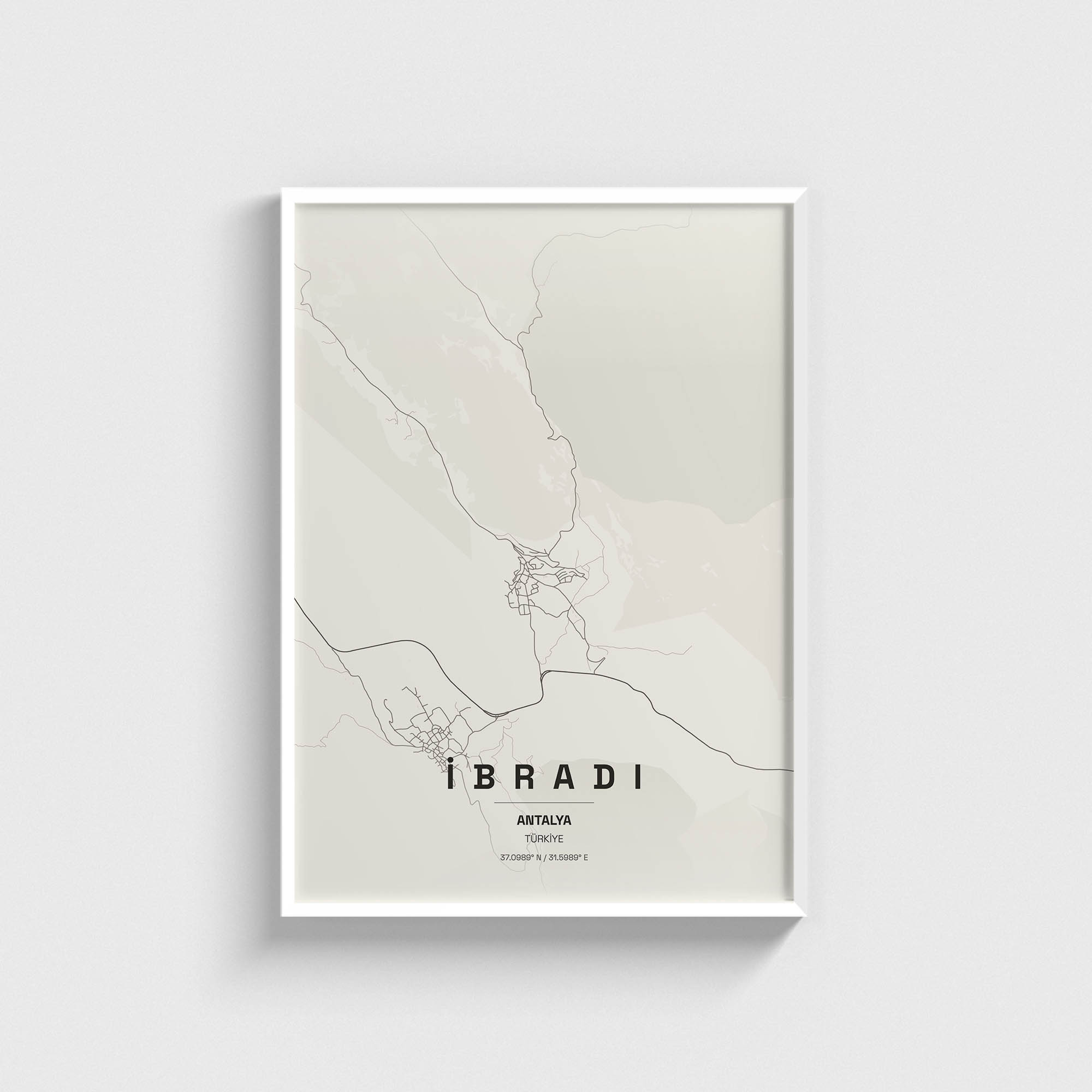 Antalya İbradı İlçe Haritası Posteri - Görsel 2