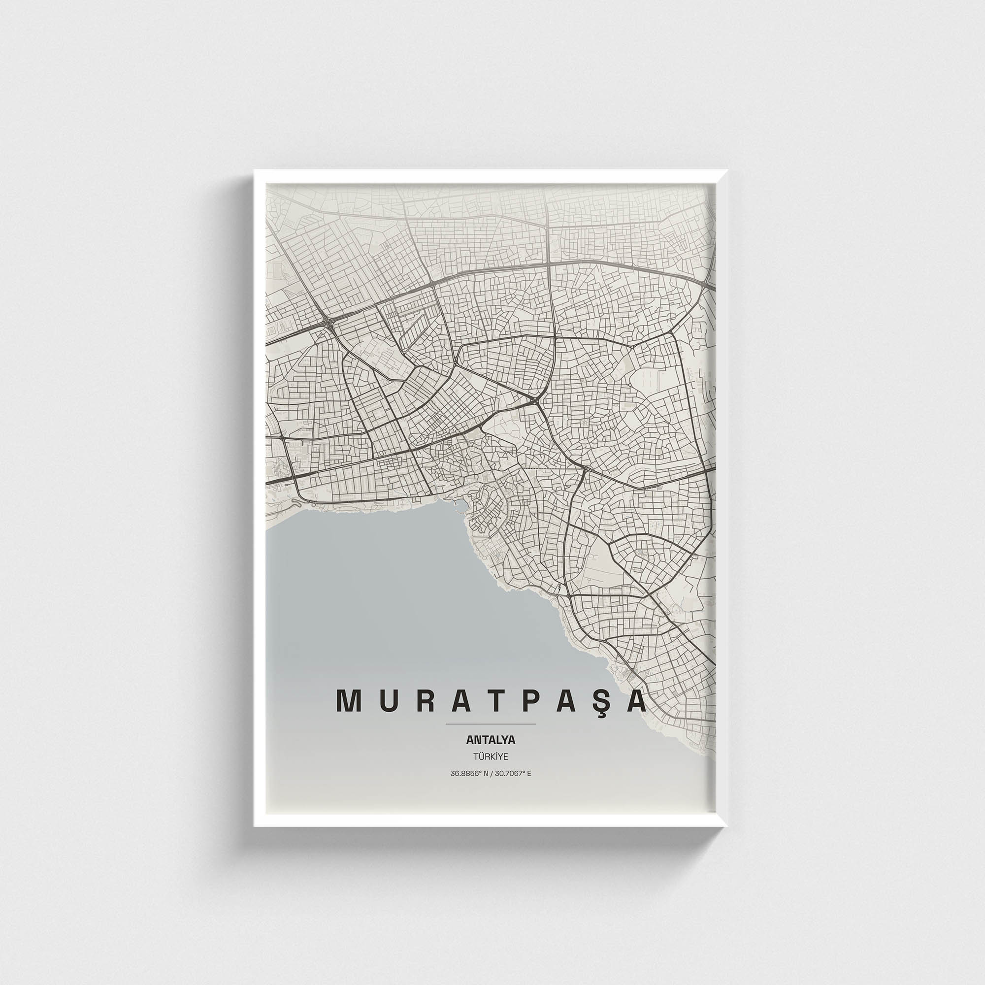 Antalya Muratpaşa İlçe Haritası Posteri - Görsel 2