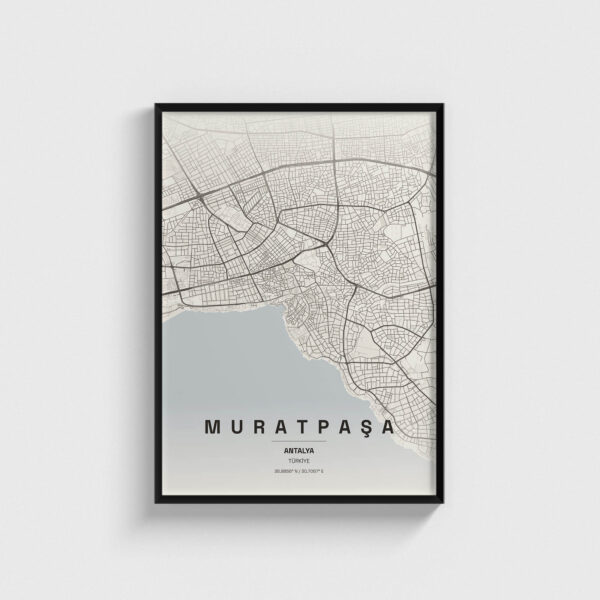 Antalya Muratpaşa İlçe Haritası Posteri