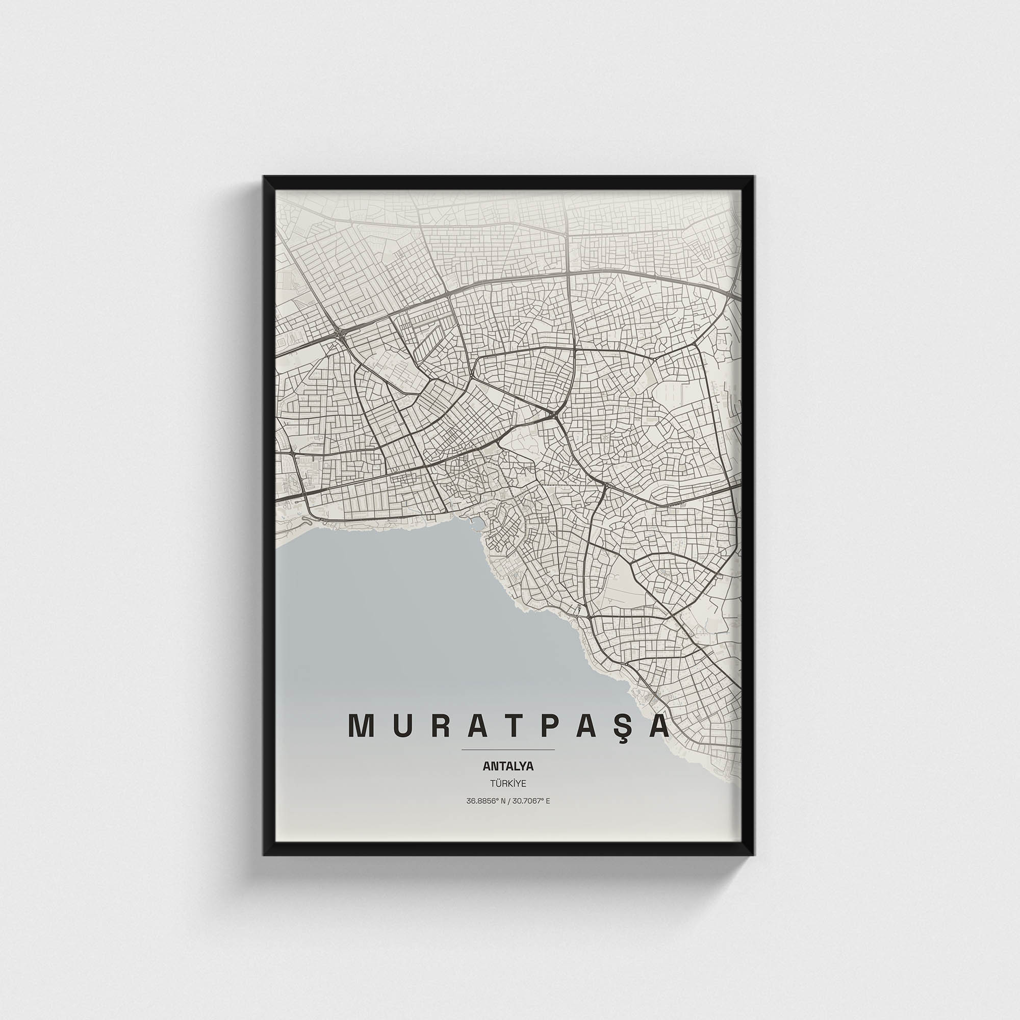 Antalya Muratpaşa İlçe Haritası Posteri