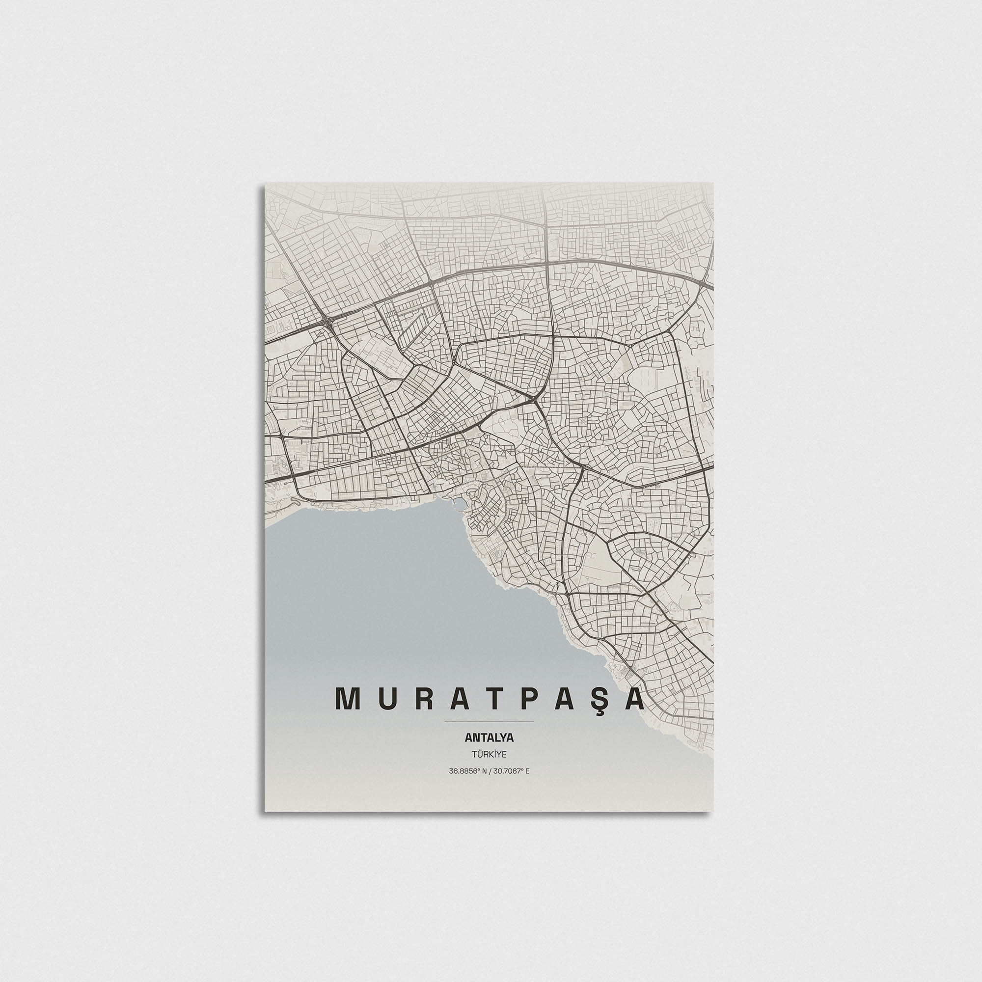 Antalya Muratpaşa İlçe Haritası Posteri - Görsel 3