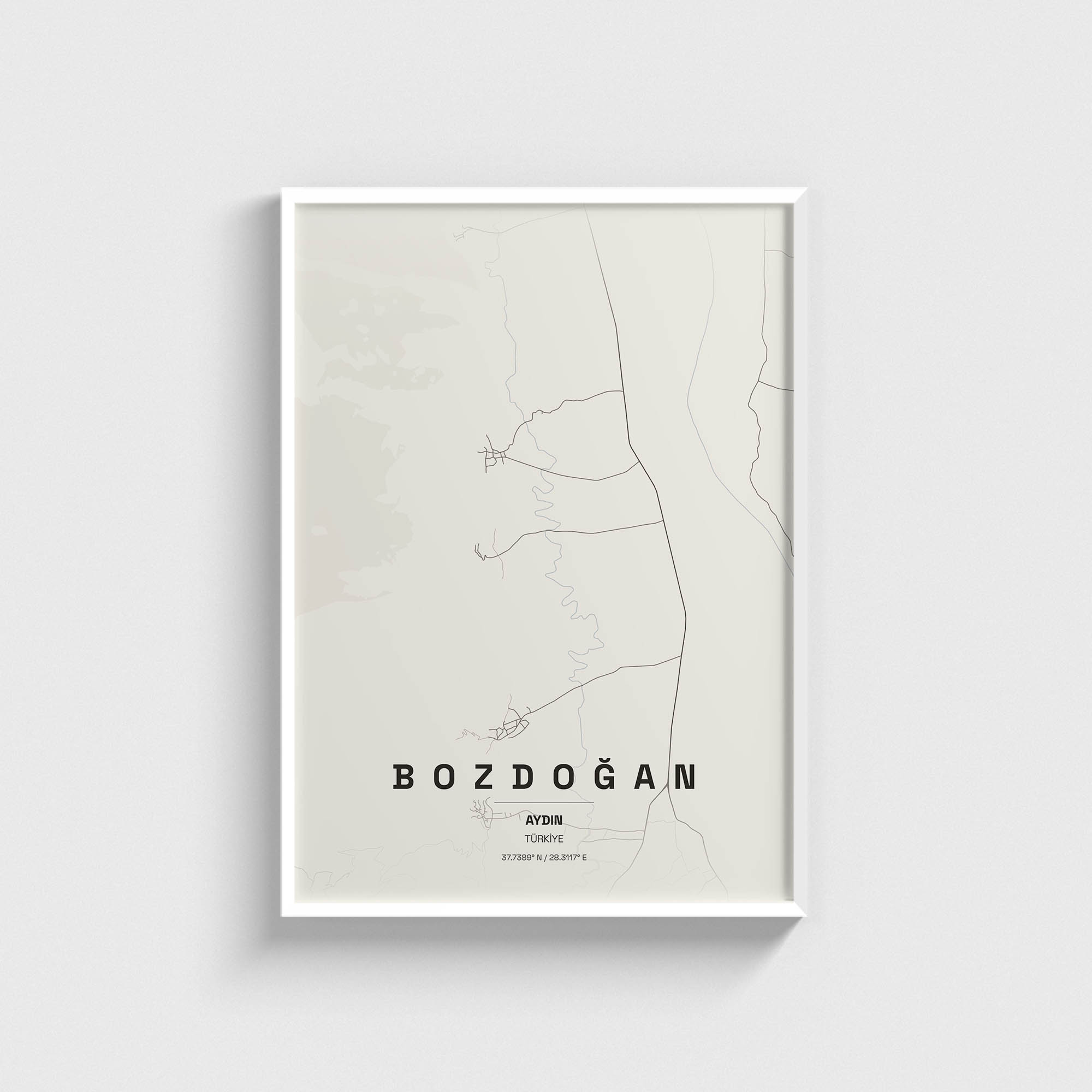Aydın Bozdoğan İlçe Haritası Posteri - Görsel 2
