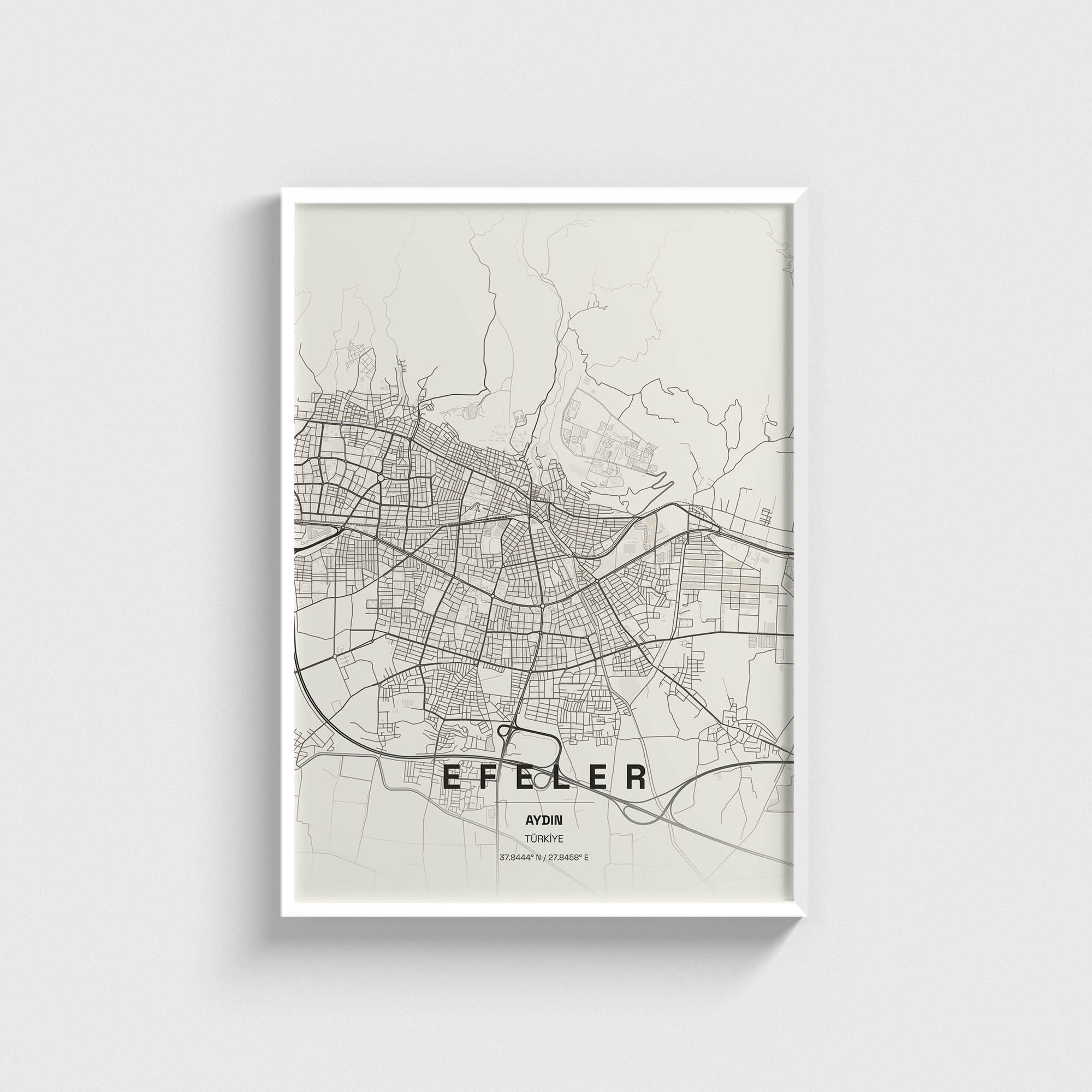 Aydın Efeler İlçe Haritası Posteri - Görsel 2