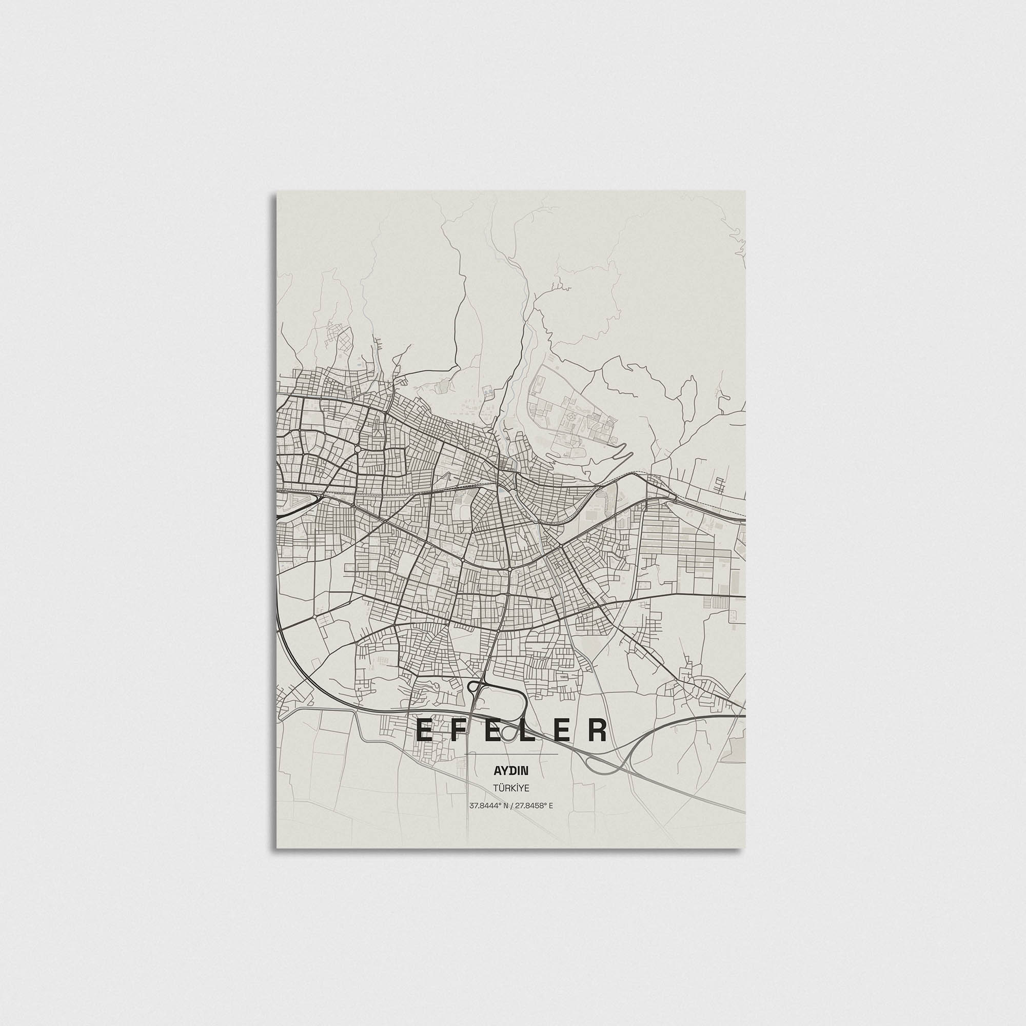 Aydın Efeler İlçe Haritası Posteri - Görsel 3
