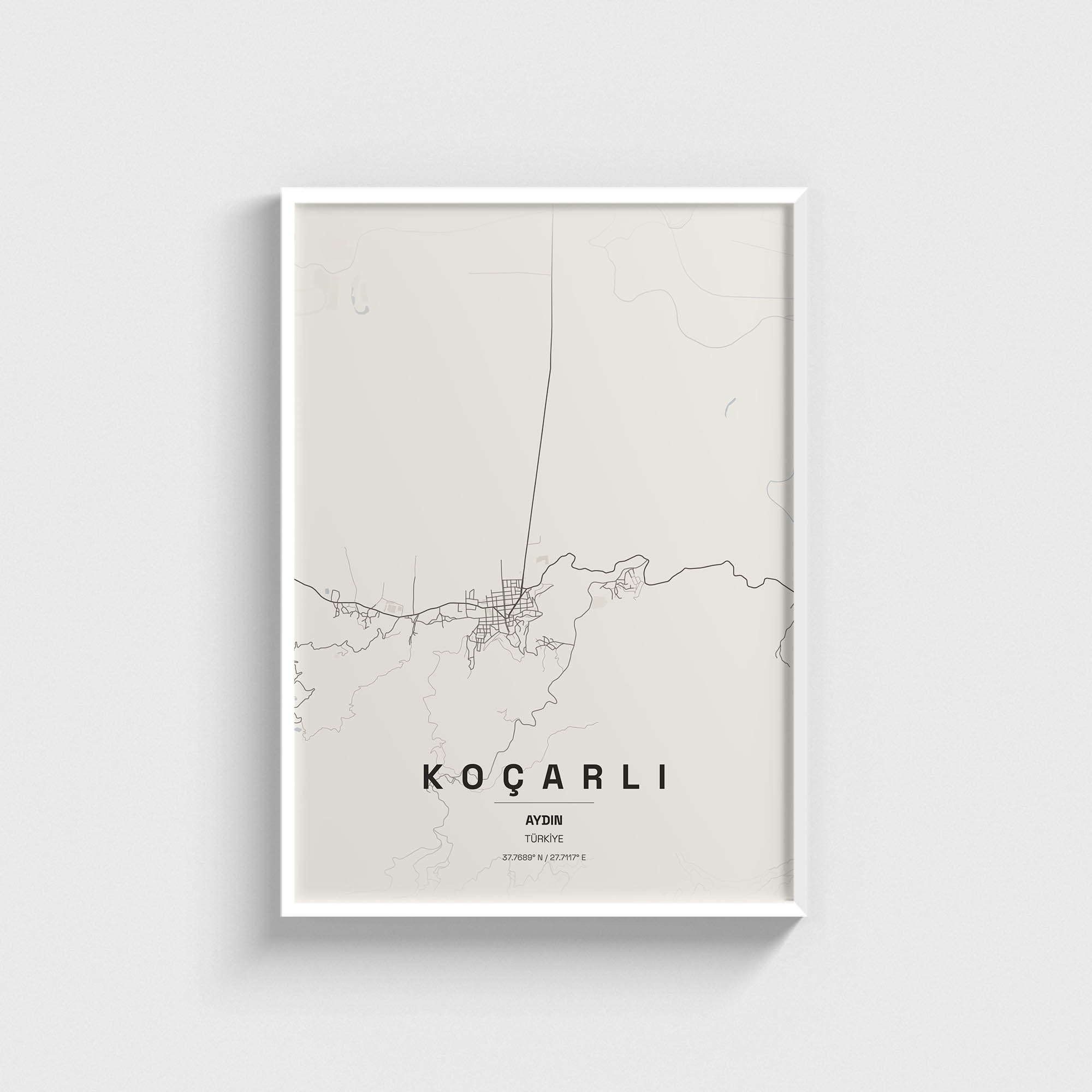 Aydın Koçarlı İlçe Haritası Posteri - Görsel 2
