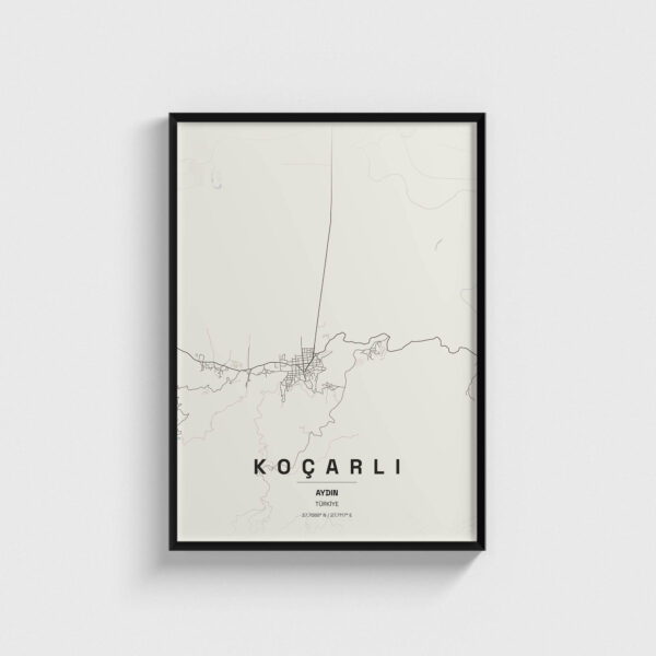 Aydın Koçarlı İlçe Haritası Posteri