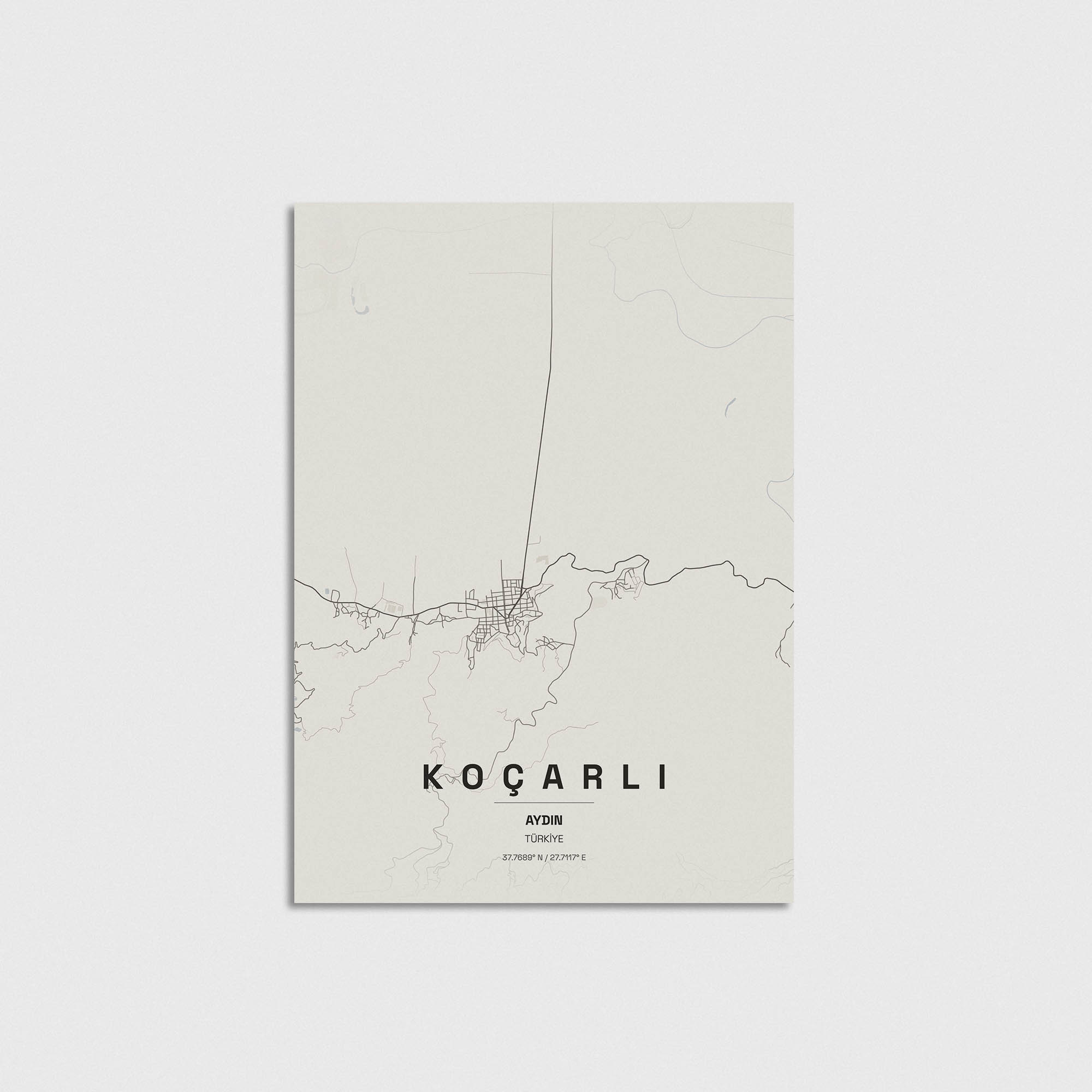 Aydın Koçarlı İlçe Haritası Posteri - Görsel 3