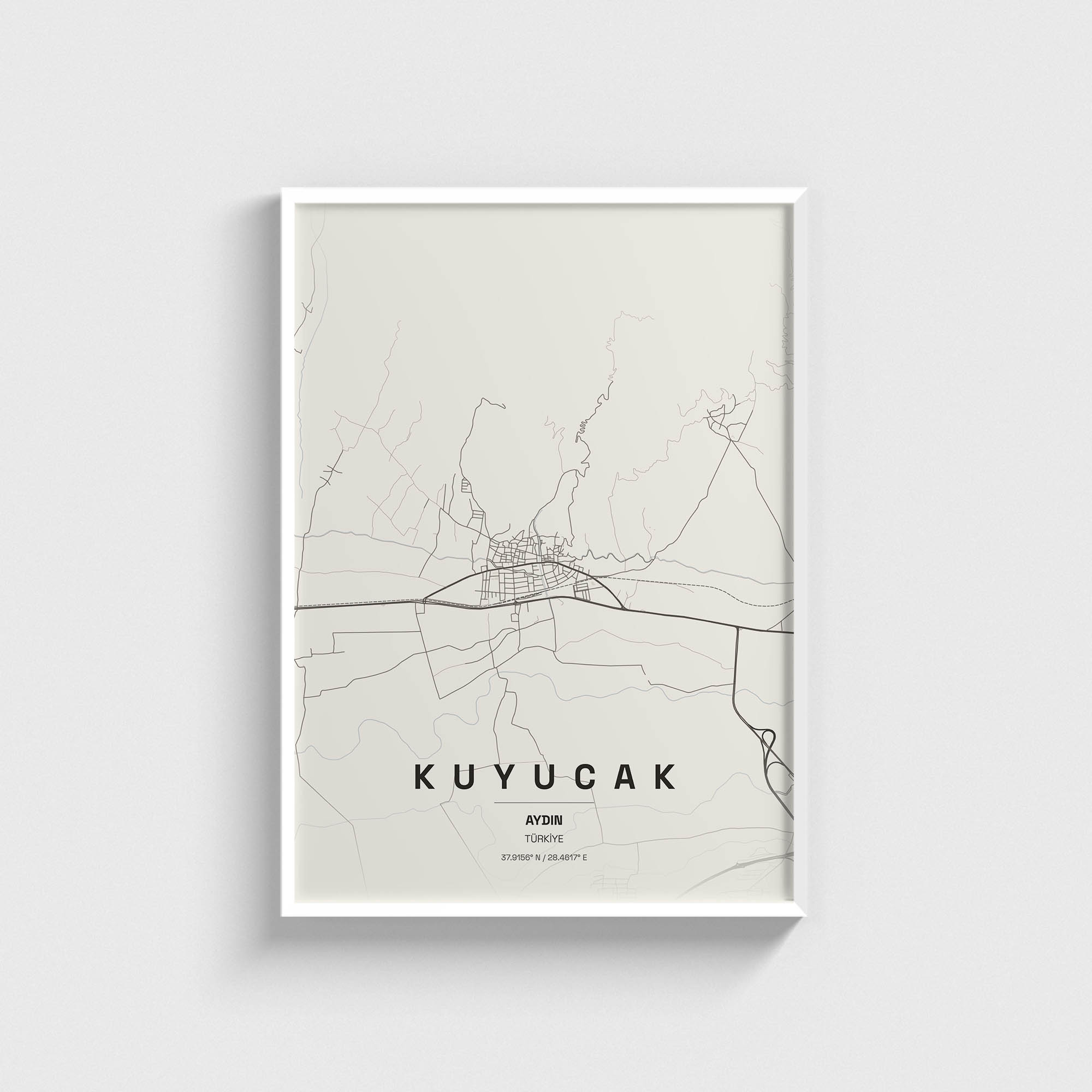 Aydın Kuyucak İlçe Haritası Posteri - Görsel 2