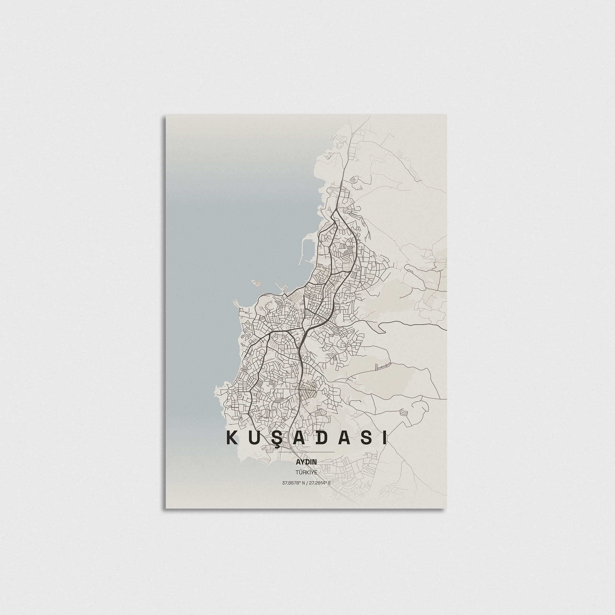 Aydın Kuşadası İlçe Haritası Posteri - Görsel 3