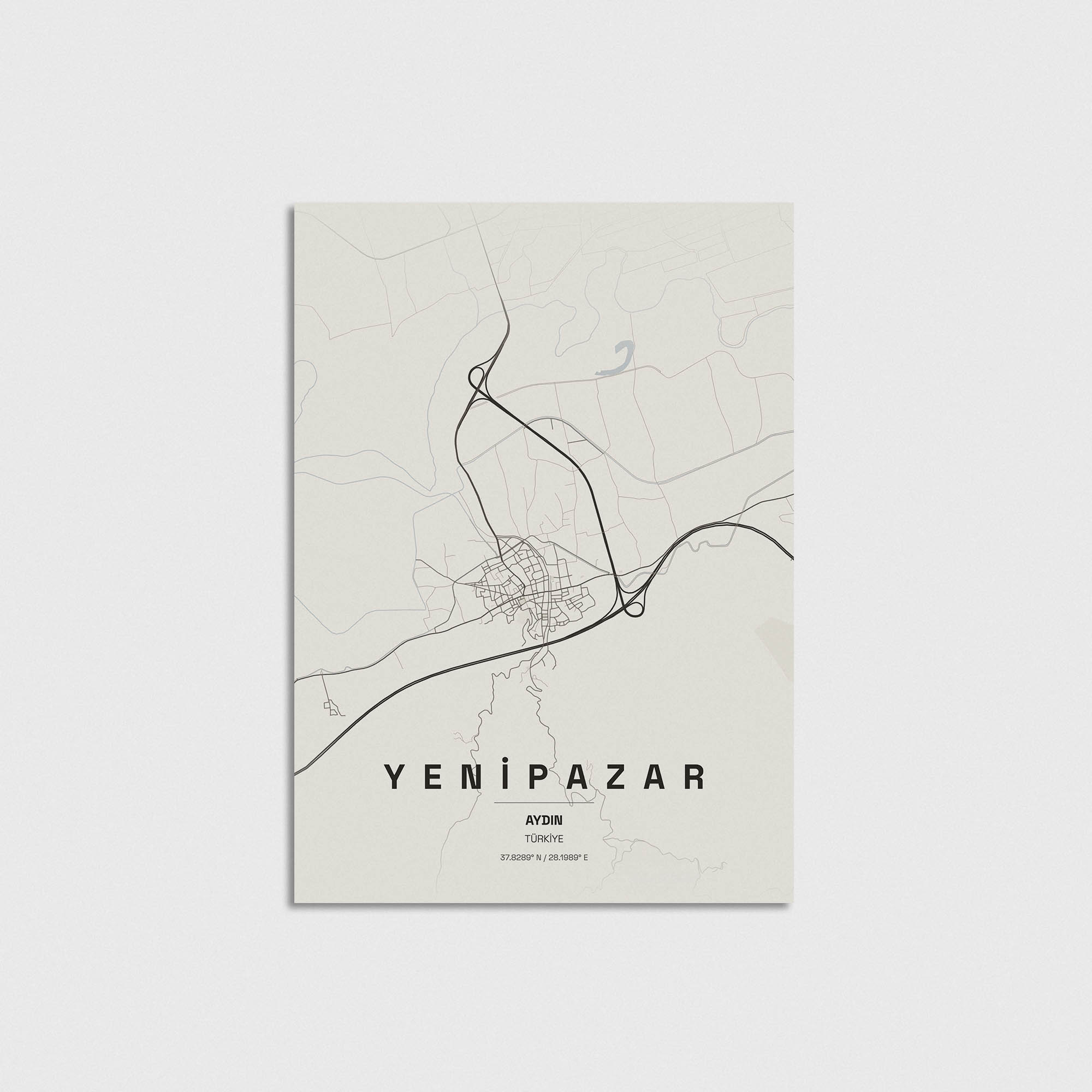 Aydın Yenipazar İlçe Haritası Posteri - Görsel 3