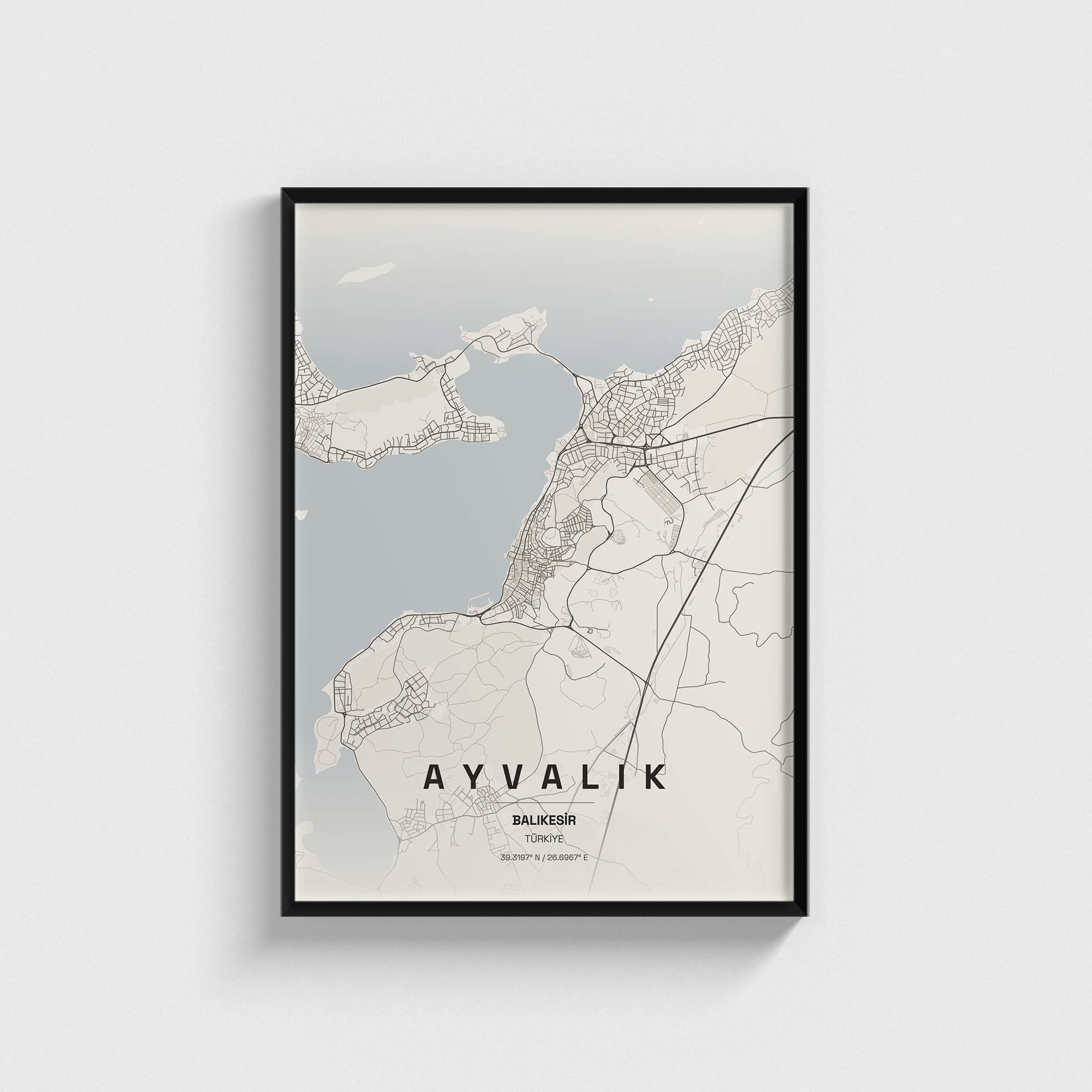 Balıkesir Ayvalık İlçe Haritası Posteri