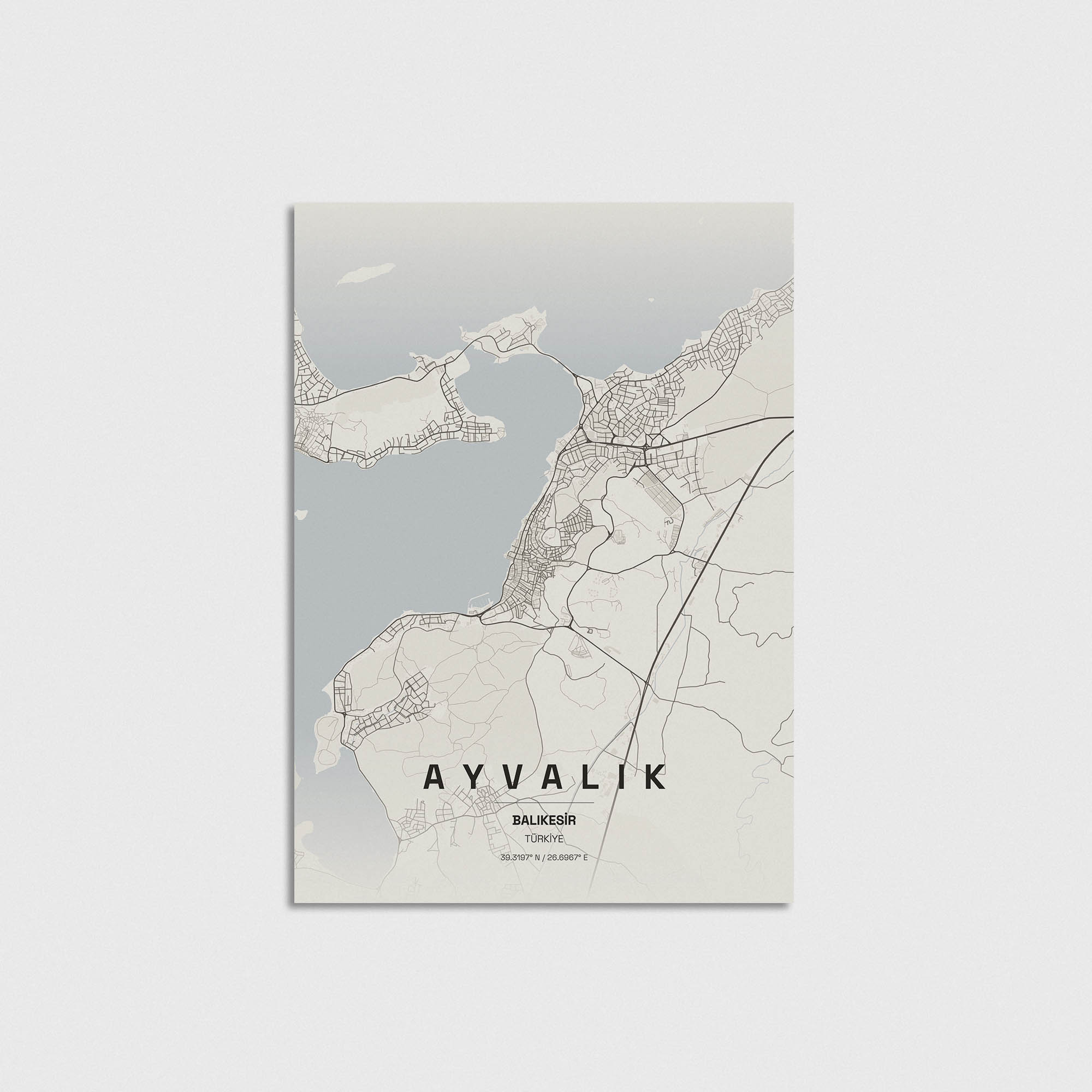 Balıkesir Ayvalık İlçe Haritası Posteri - Görsel 3