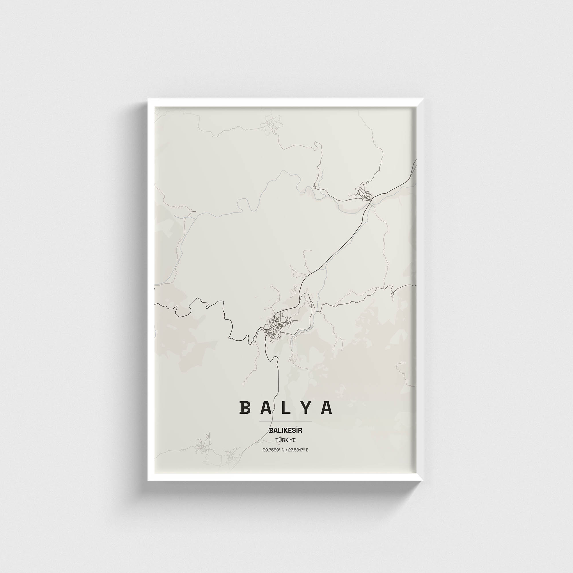 Balıkesir Balya İlçe Haritası Posteri - Görsel 2