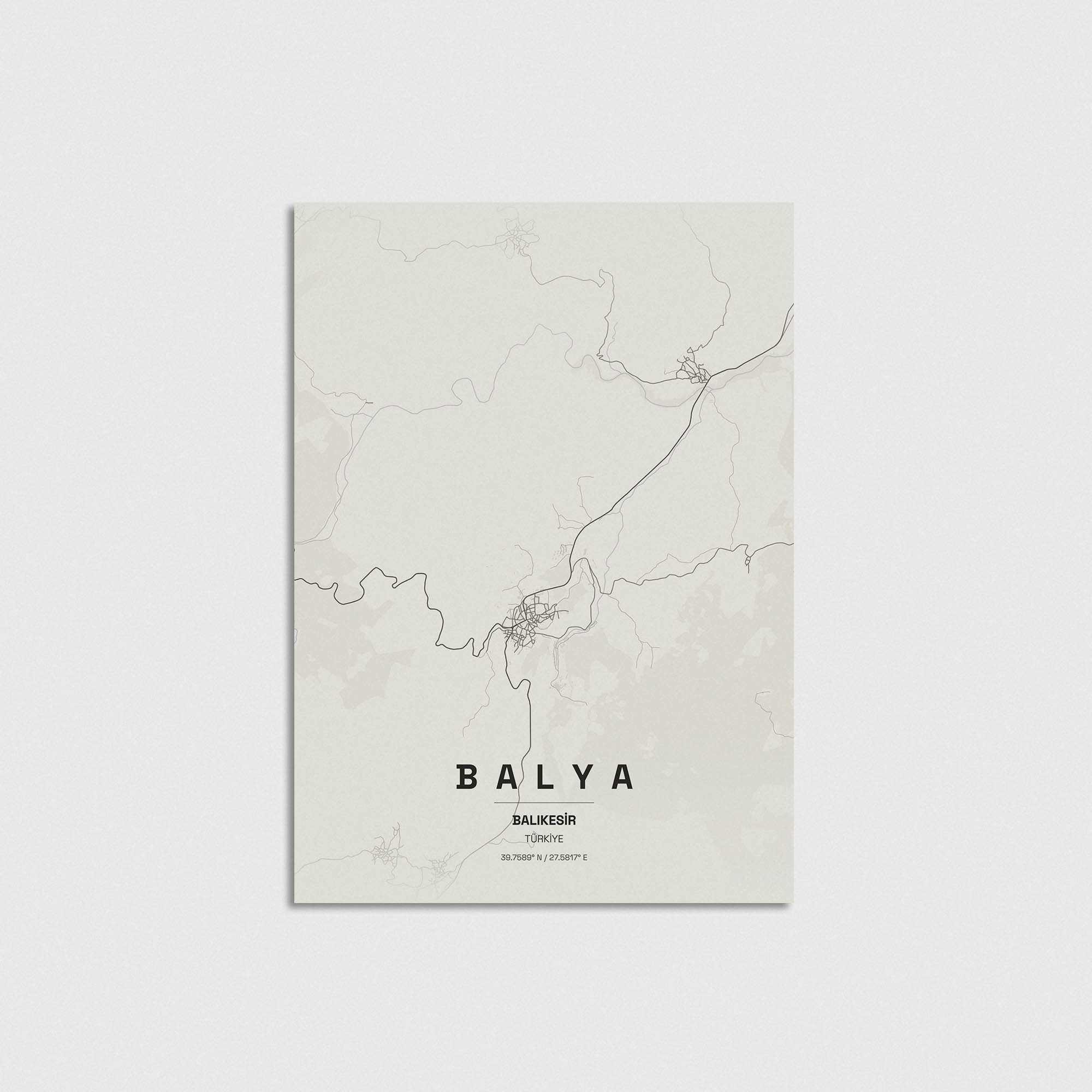 Balıkesir Balya İlçe Haritası Posteri - Görsel 3