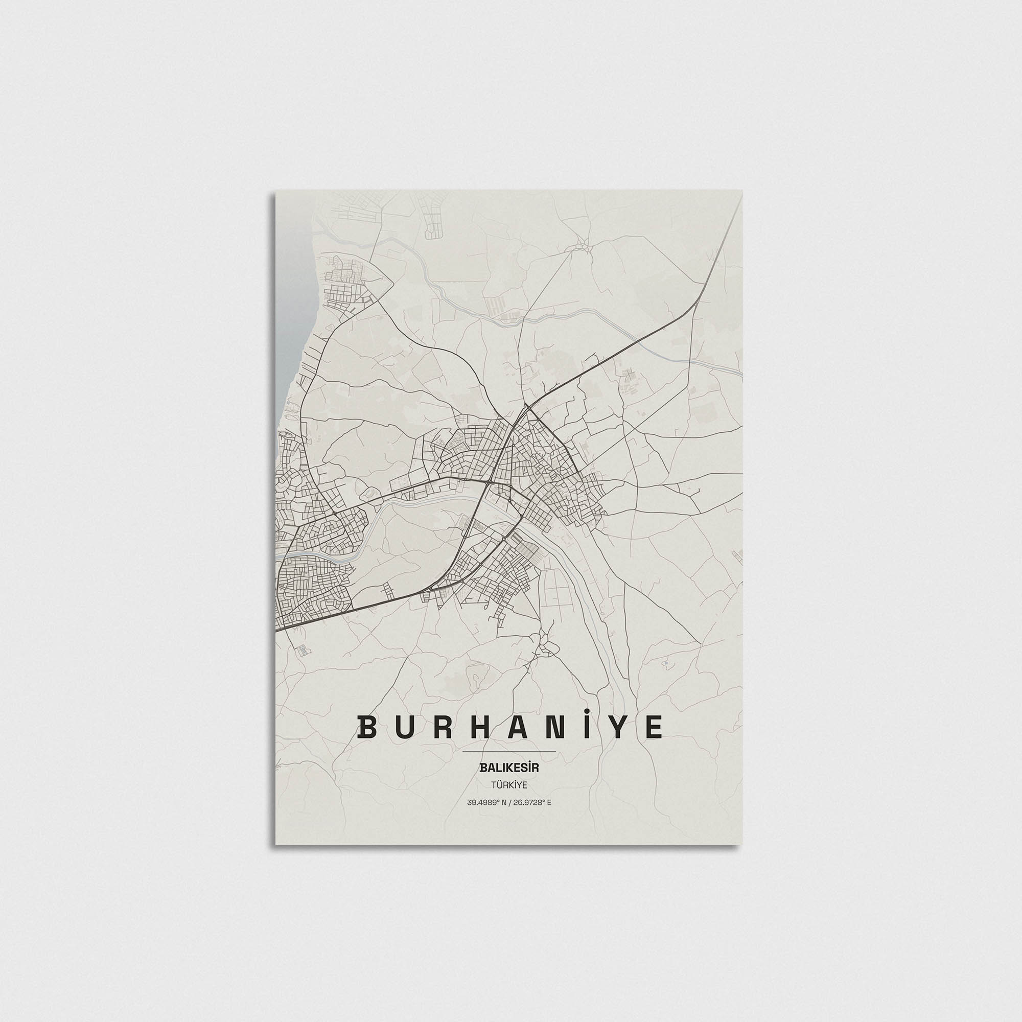 Balıkesir Burhaniye İlçe Haritası Posteri - Görsel 3