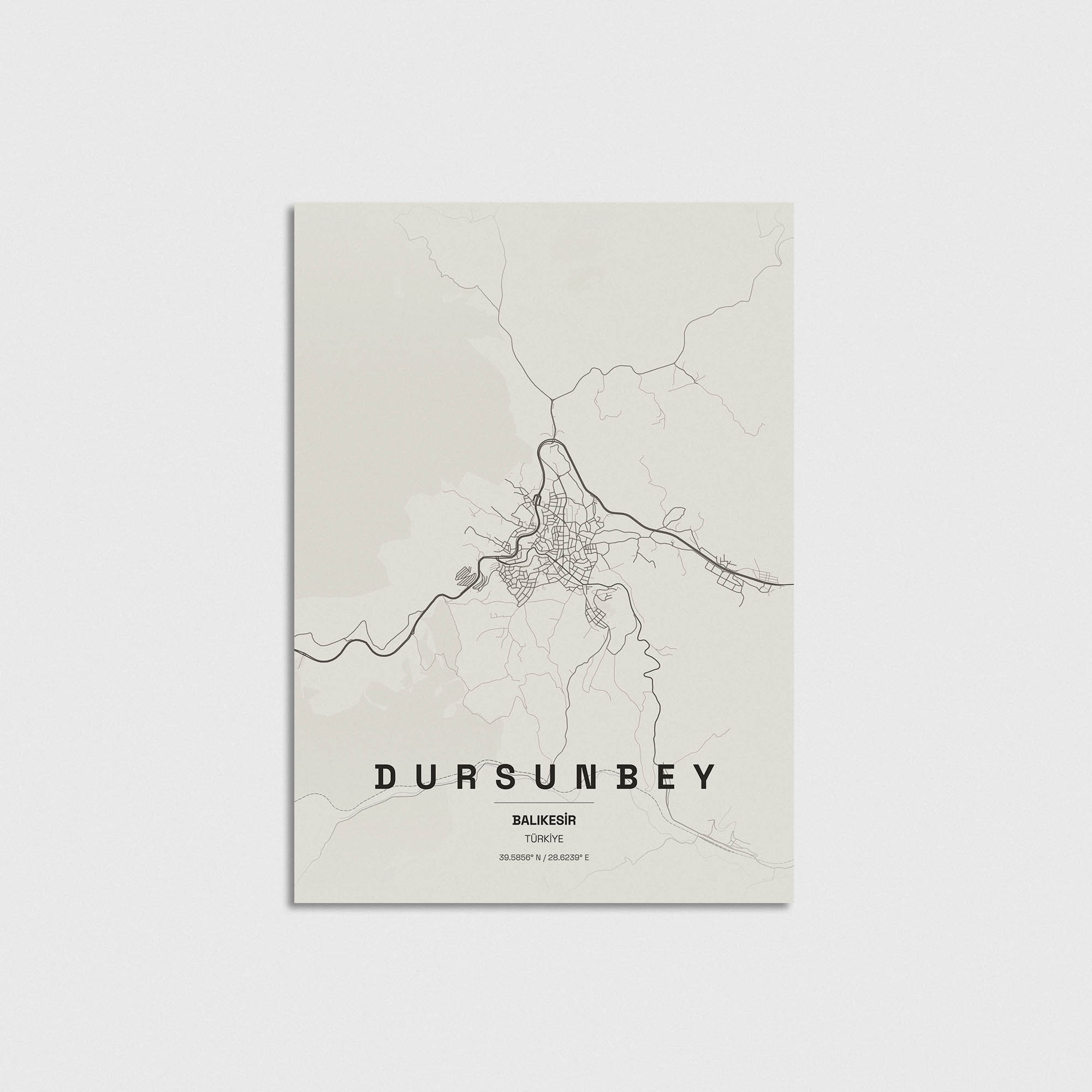 Balıkesir Dursunbey İlçe Haritası Posteri - Görsel 3