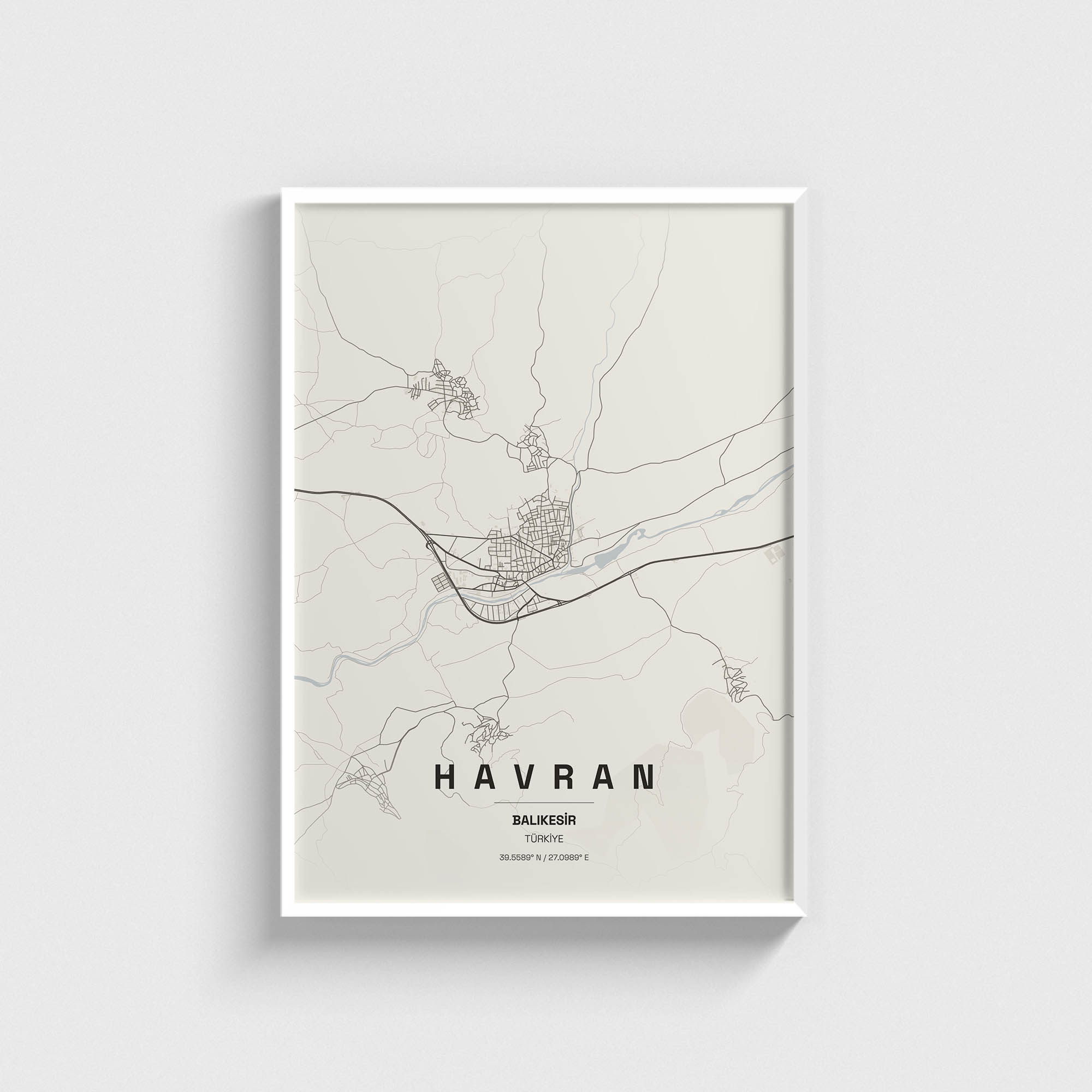 Balıkesir Havran İlçe Haritası Posteri - Görsel 2