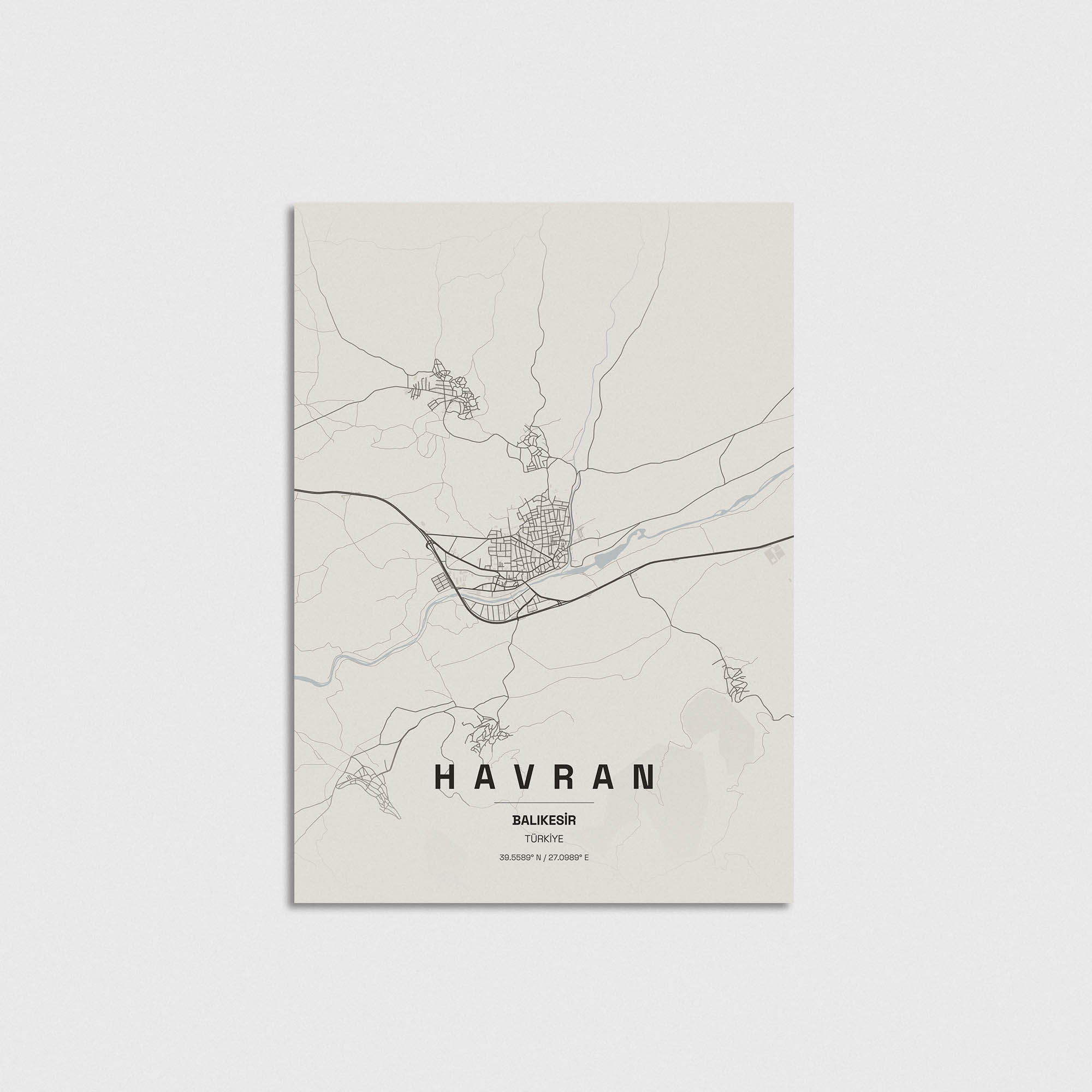 Balıkesir Havran İlçe Haritası Posteri - Görsel 3