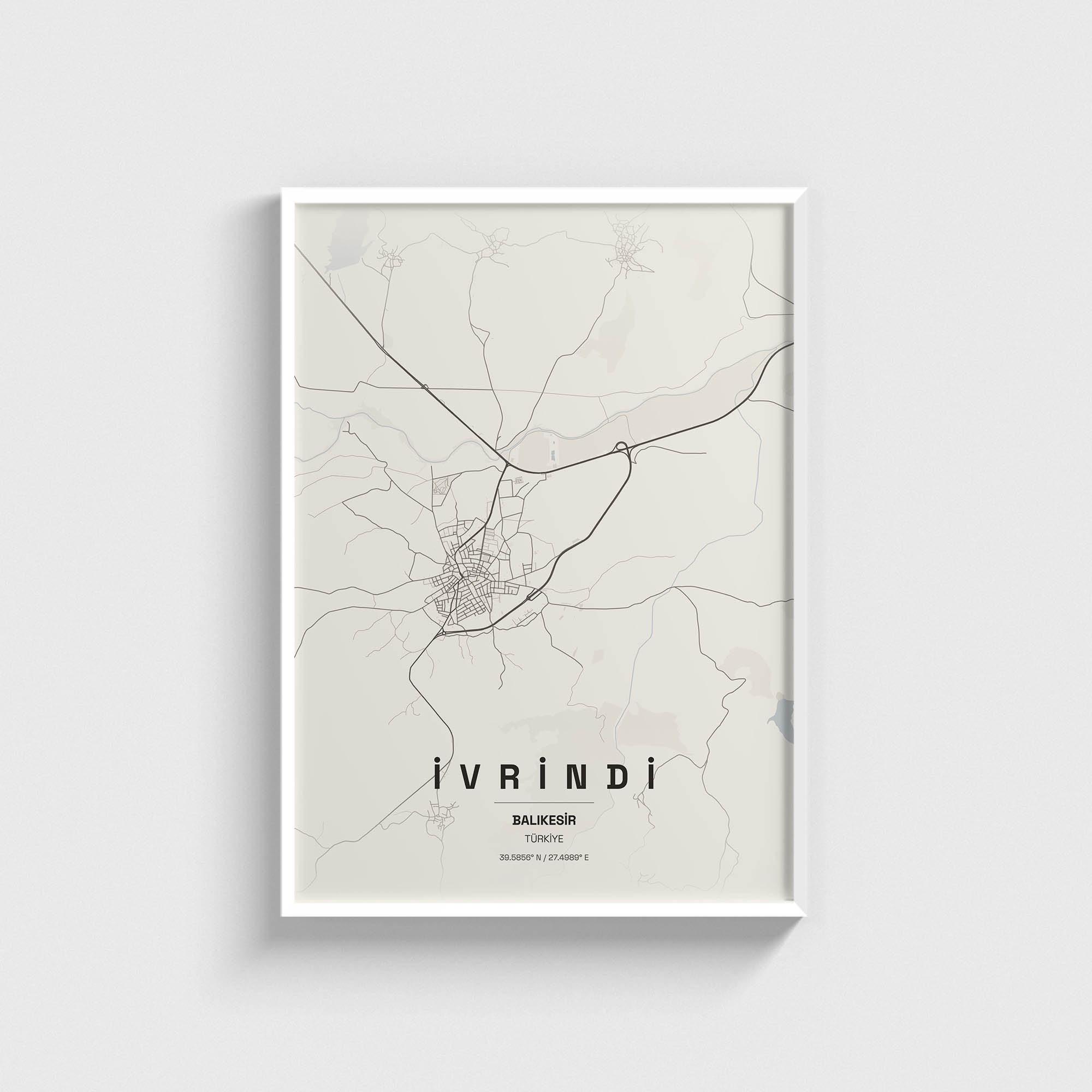 Balıkesir İvrindi İlçe Haritası Posteri - Görsel 2
