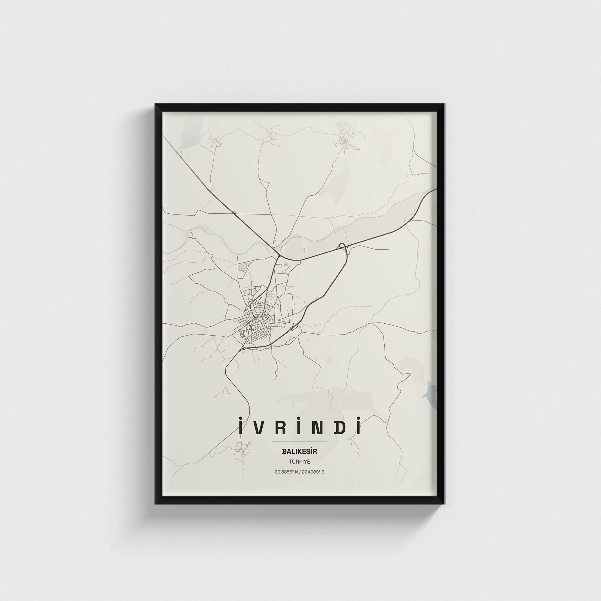 Balıkesir İvrindi İlçe Haritası Posteri