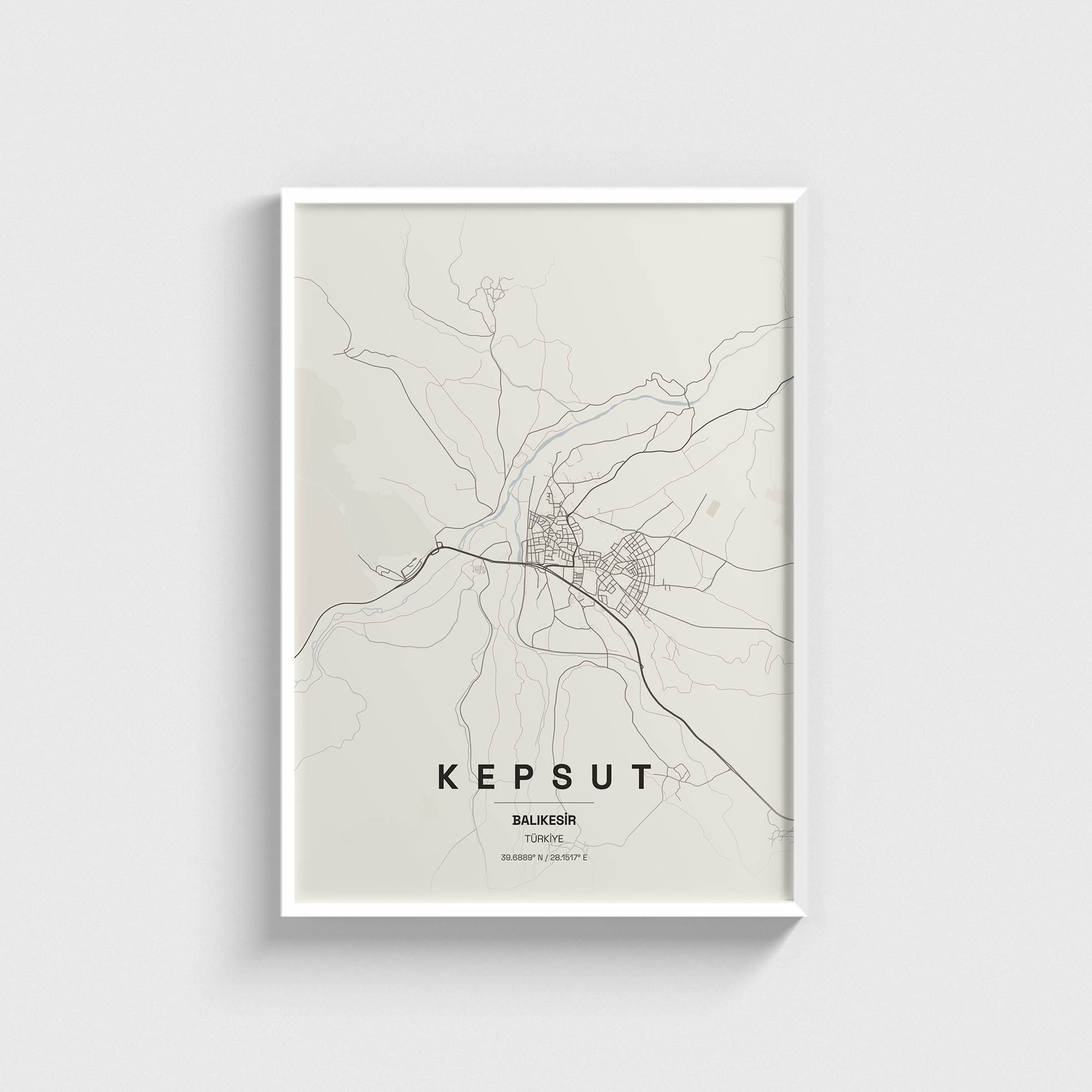 Balıkesir Kepsut İlçe Haritası Posteri - Görsel 2