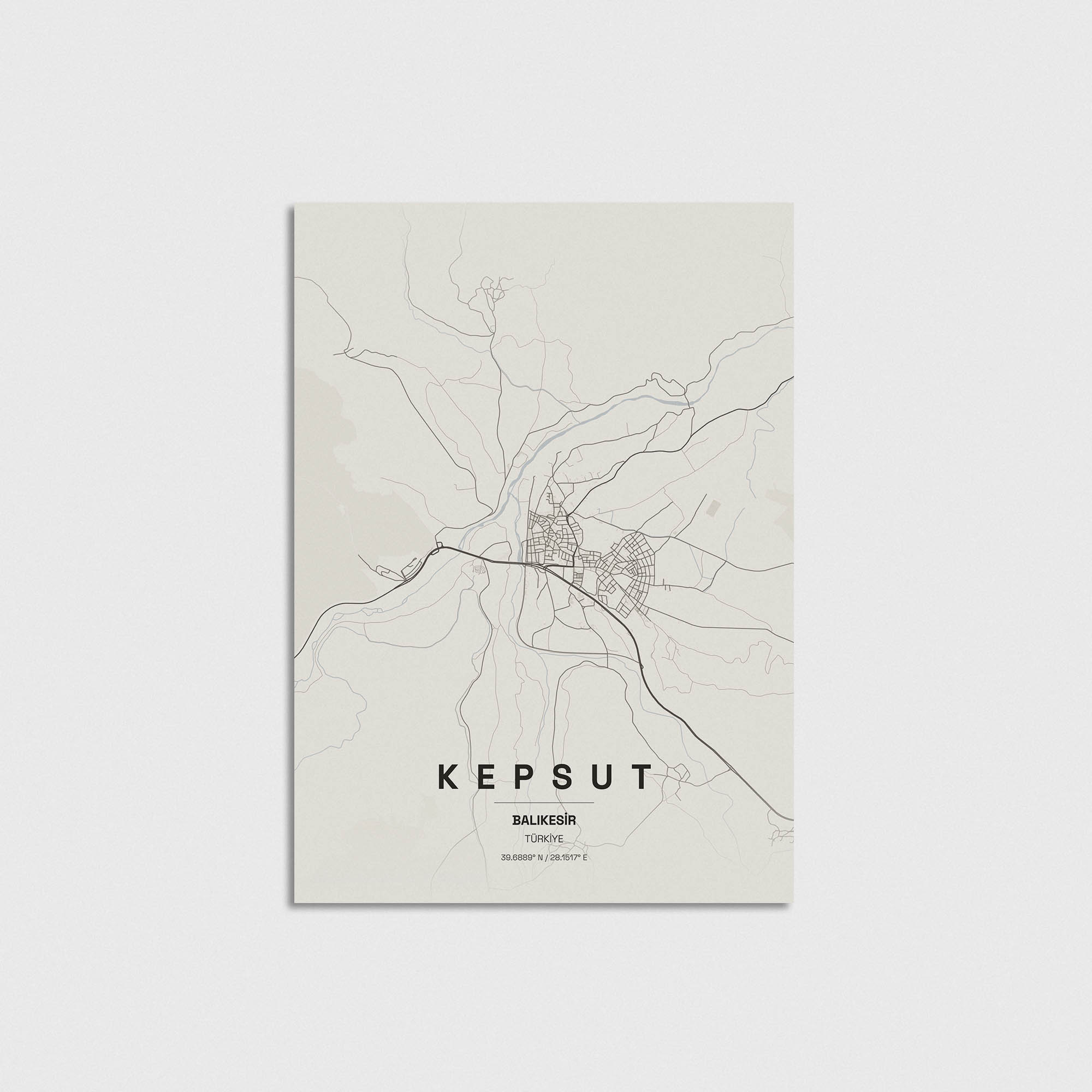 Balıkesir Kepsut İlçe Haritası Posteri - Görsel 3